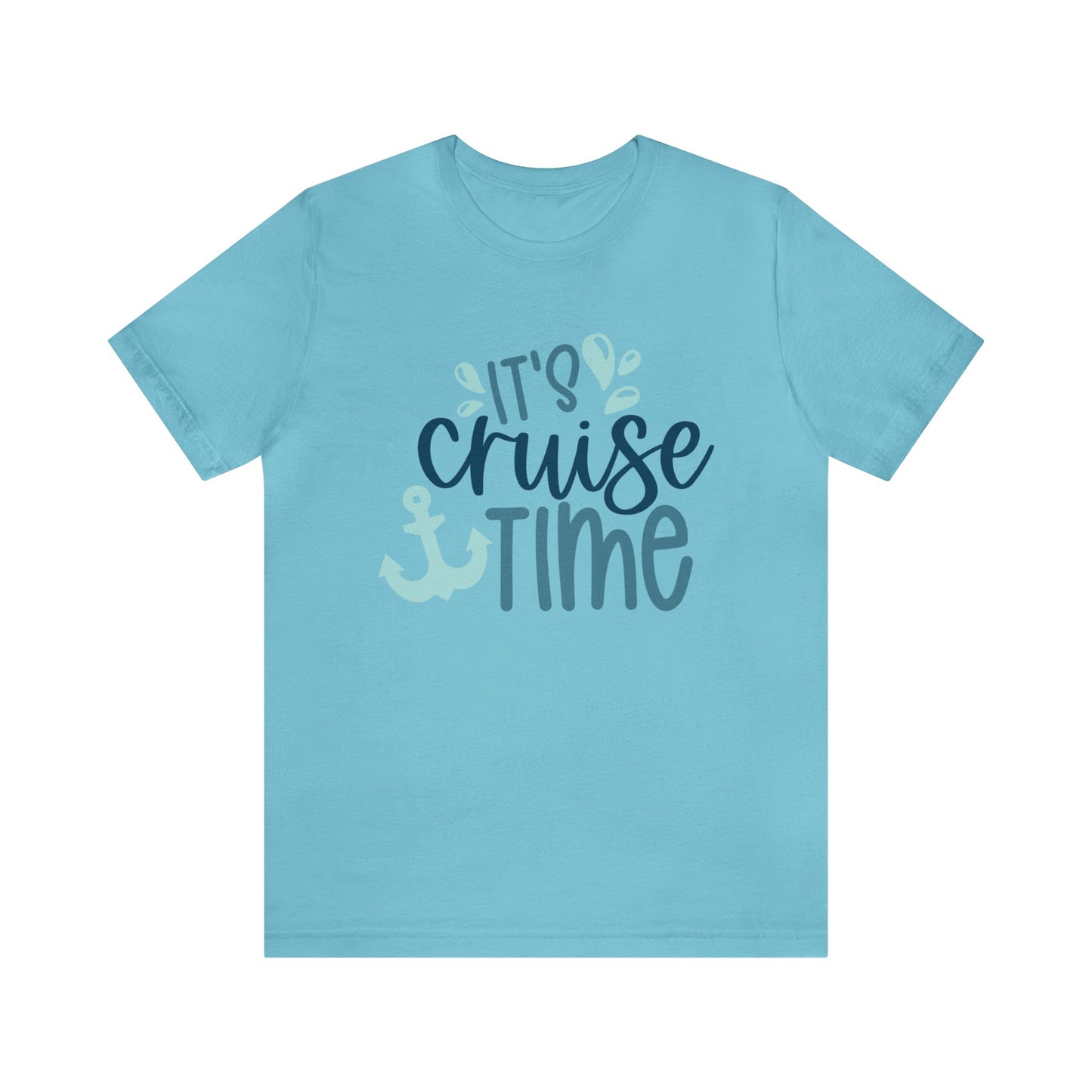 Unisex Adults Jersey Short Sleeve Tee, Cruise Tee, It's Cruise Time, 100% Cotton, Light Fabric 142 g/m²