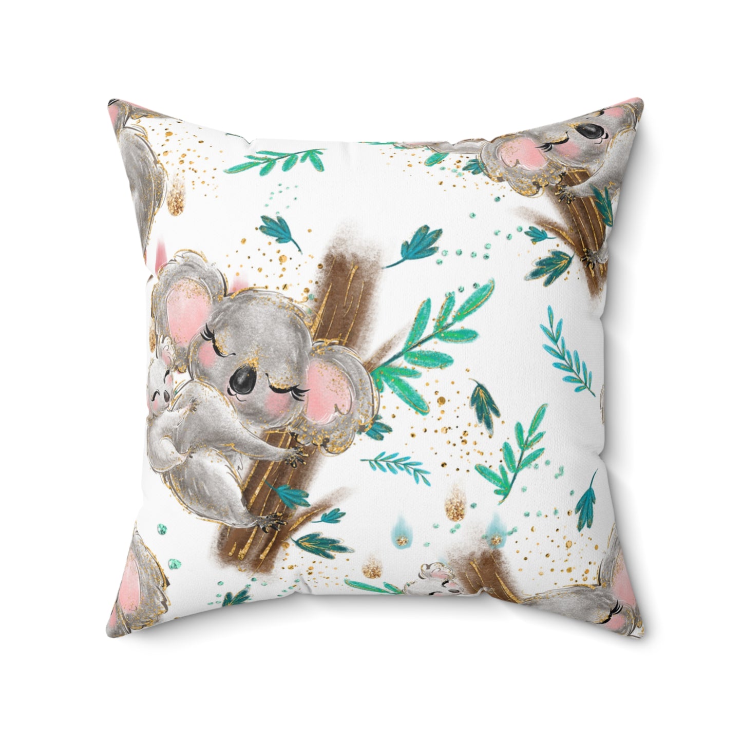 Spun Polyester Square Pillow, Australian Koala