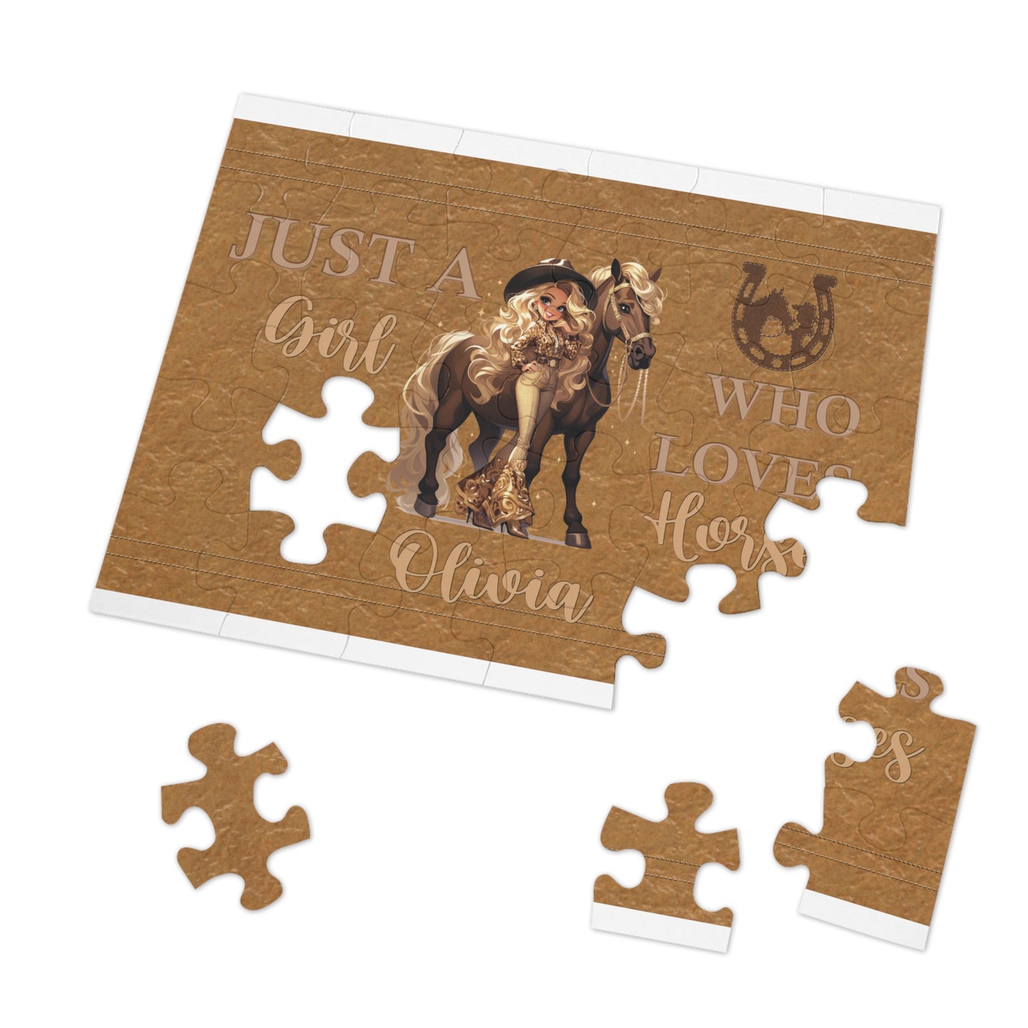 Jigsaw Puzzle, Just a Girl Who Loves Horses (30, 110, 252, 500,1000-Piece)