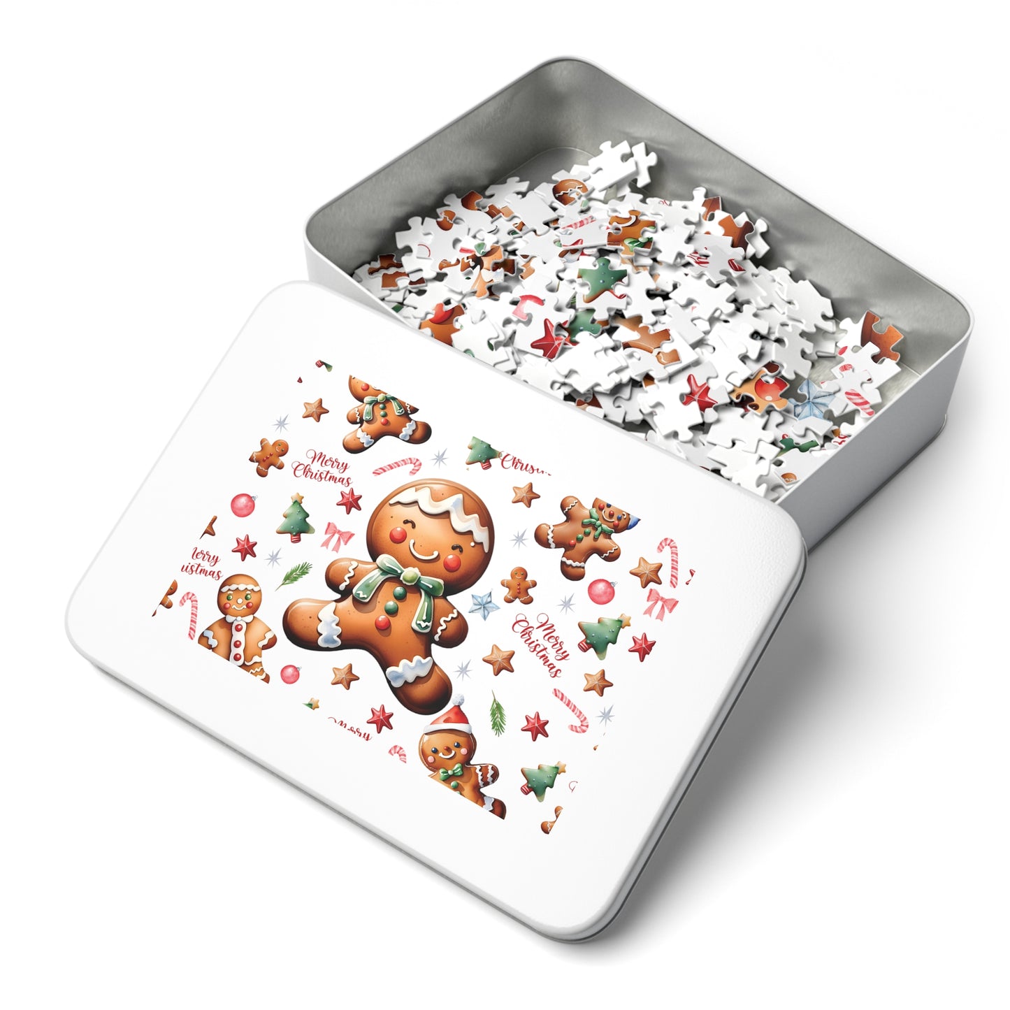 Jigsaw Puzzle, Christmas, Gingerbread Man, Personalised/Non-Personalised (30, 110, 252, 500,1000-Piece)