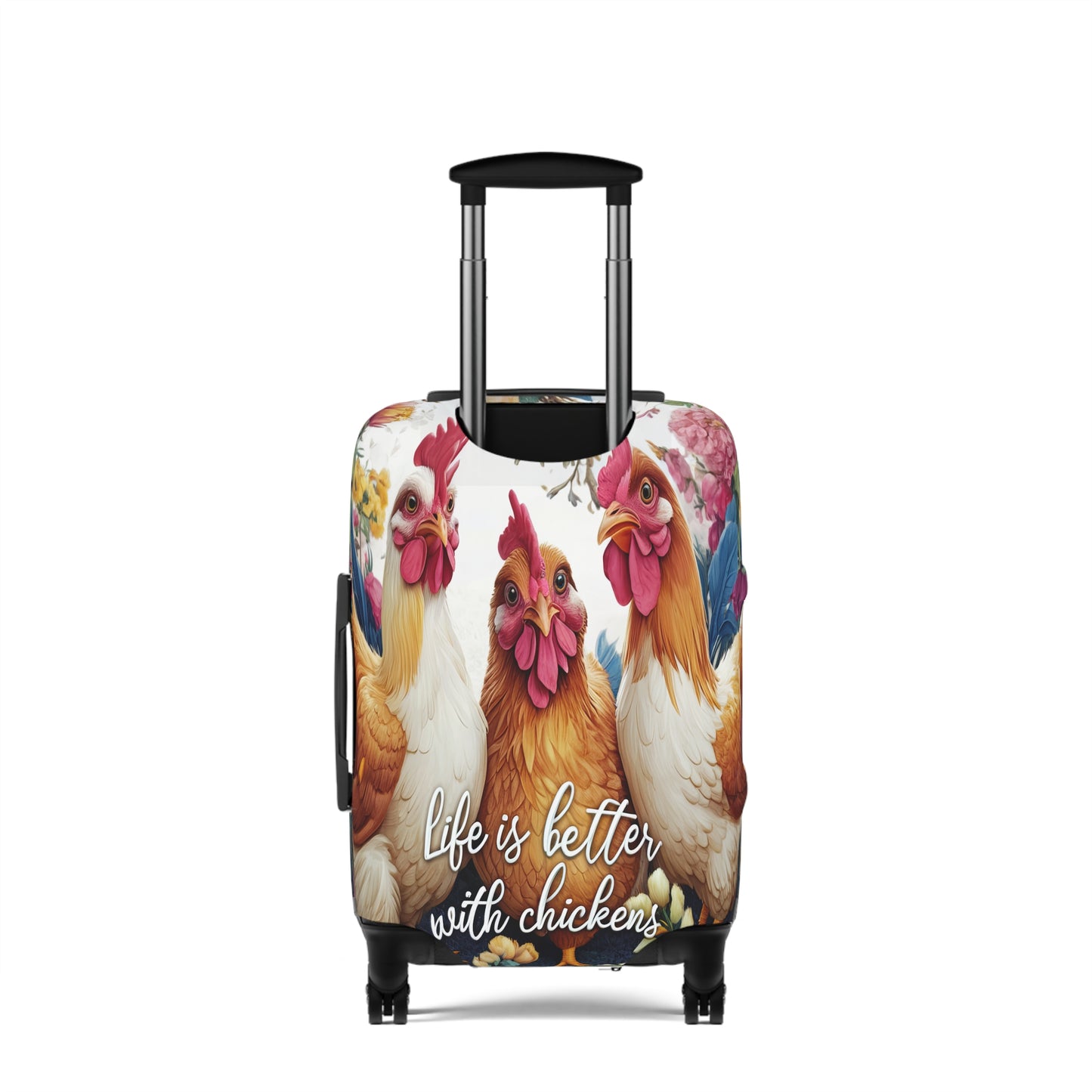 Luggage Cover, Chickens, Life is better with Chickens, awd-1676