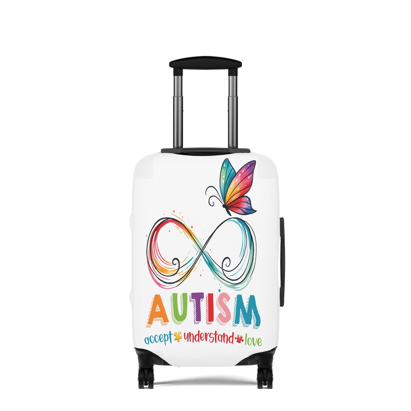 Luggage Cover, Autism, Accept, Understand, Love, awd-1074