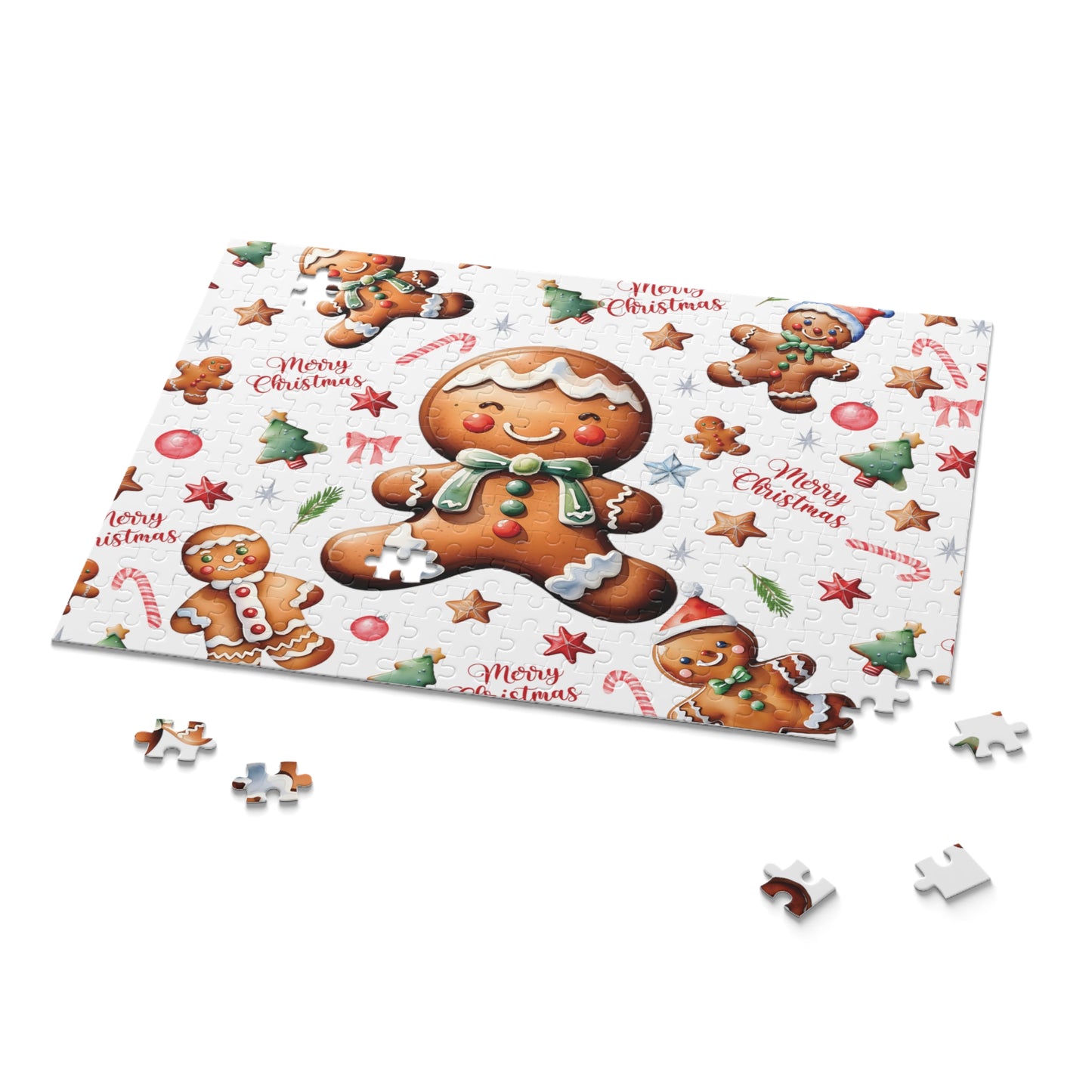 Personalised/Non-Personalised Puzzle, Christmas, Gingerbread Men (120, 252, 500-Piece)