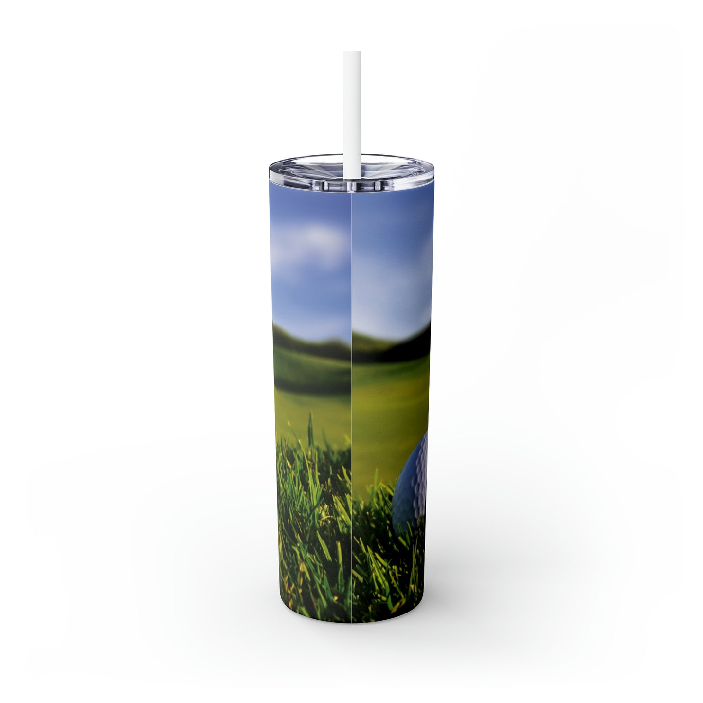 Skinny Tumbler with Straw, 20oz, Golf, awd-050