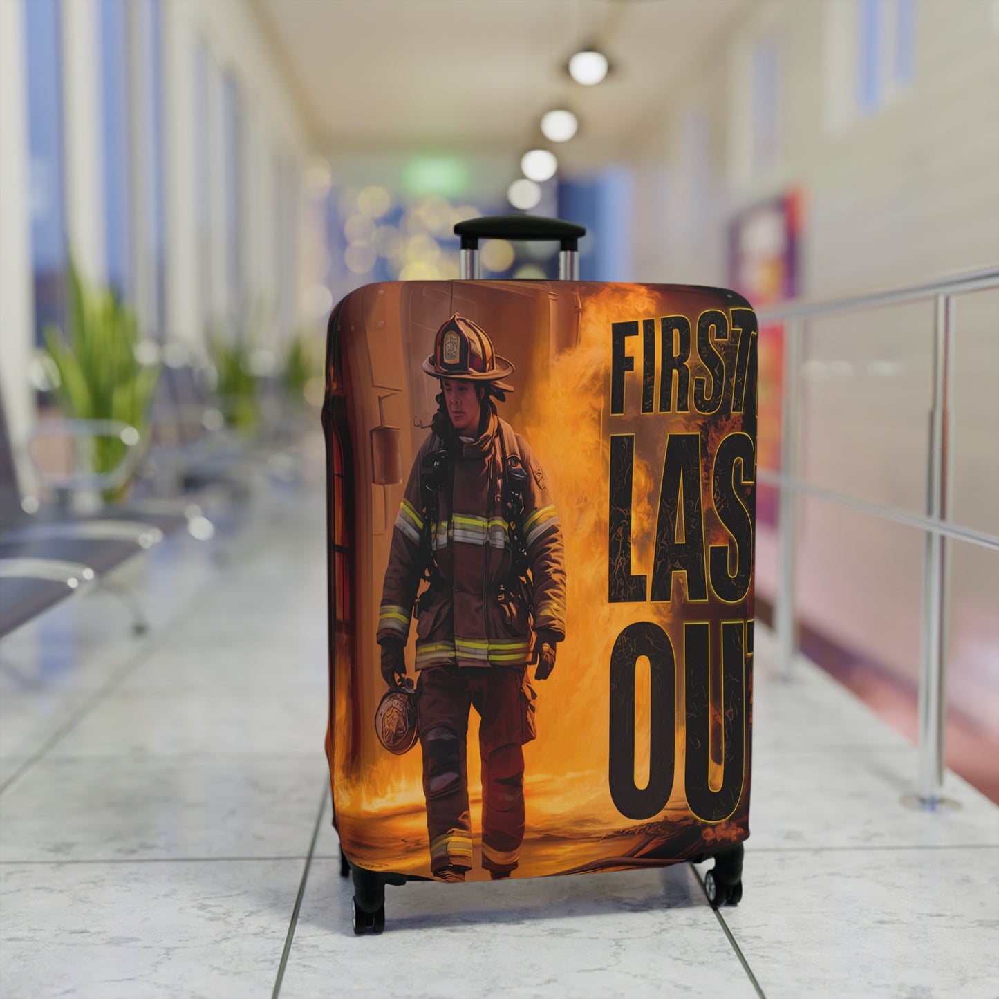 Luggage Cover, Fireman, First in Last Out, awd-1669