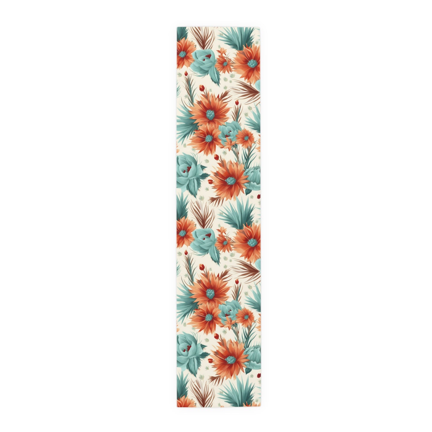 Boho Floral Table Runner, Cotton Twill and Poly Available