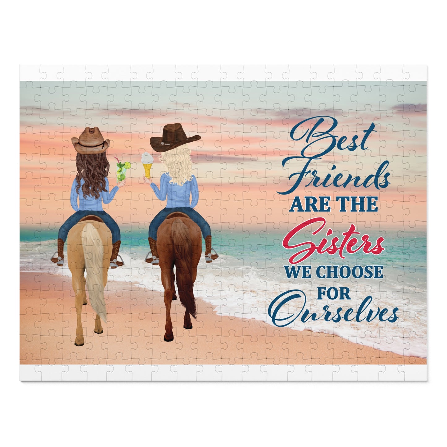 Jigsaw Puzzle, Western, Best Friends are the Sisters we Choose for Ourselves, Personalised/Non-Personalised (30, 110, 252, 500,1000-Piece)