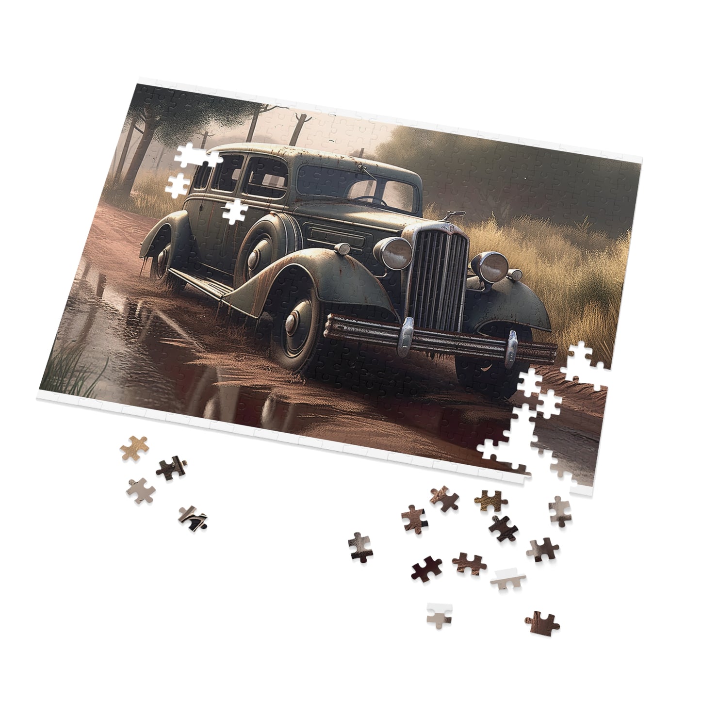 Jigsaw Puzzle, Vintage Car, Personalised/Non-Personalised (30, 110, 252, 500,1000-Piece)