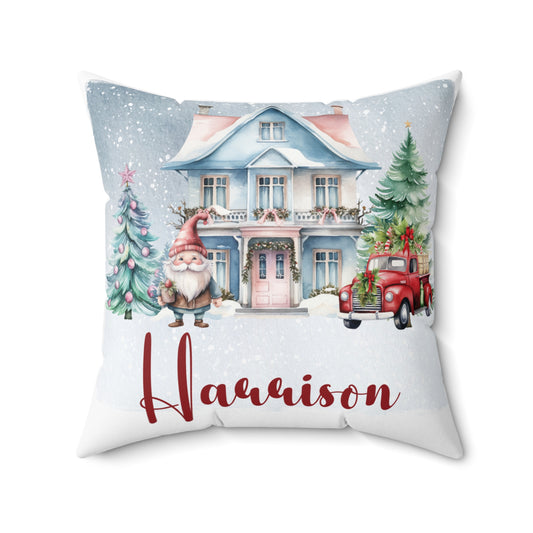 Personalised Christmas Cushion, Polyester Square Cushion, Christmas cushion