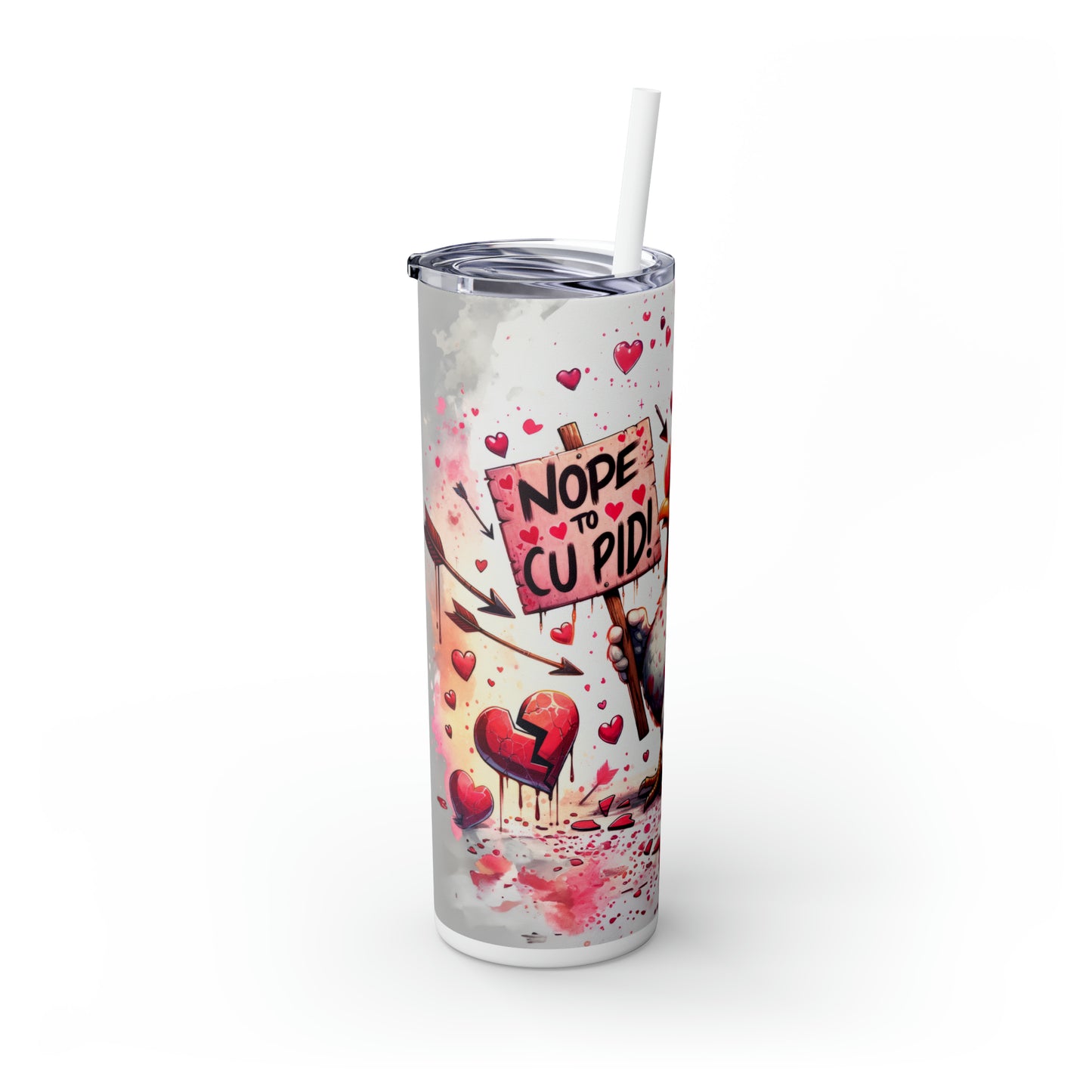 Skinny Tumbler with Straw, 20oz, Rooster