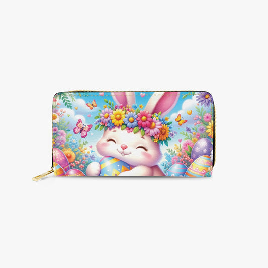 Long Type Zipper Purse, Easter, Rabbit