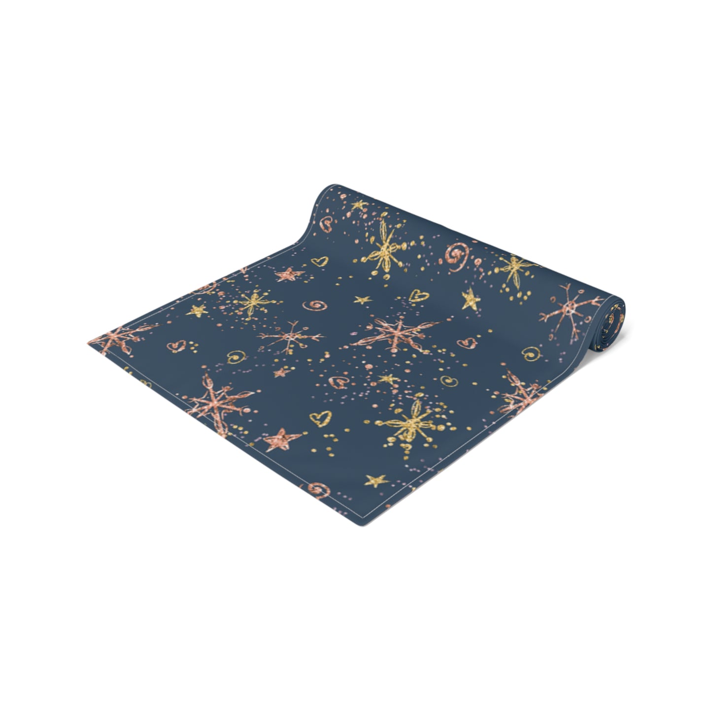 Christmas Stars Table Runner, Cotton Twill and Poly Available