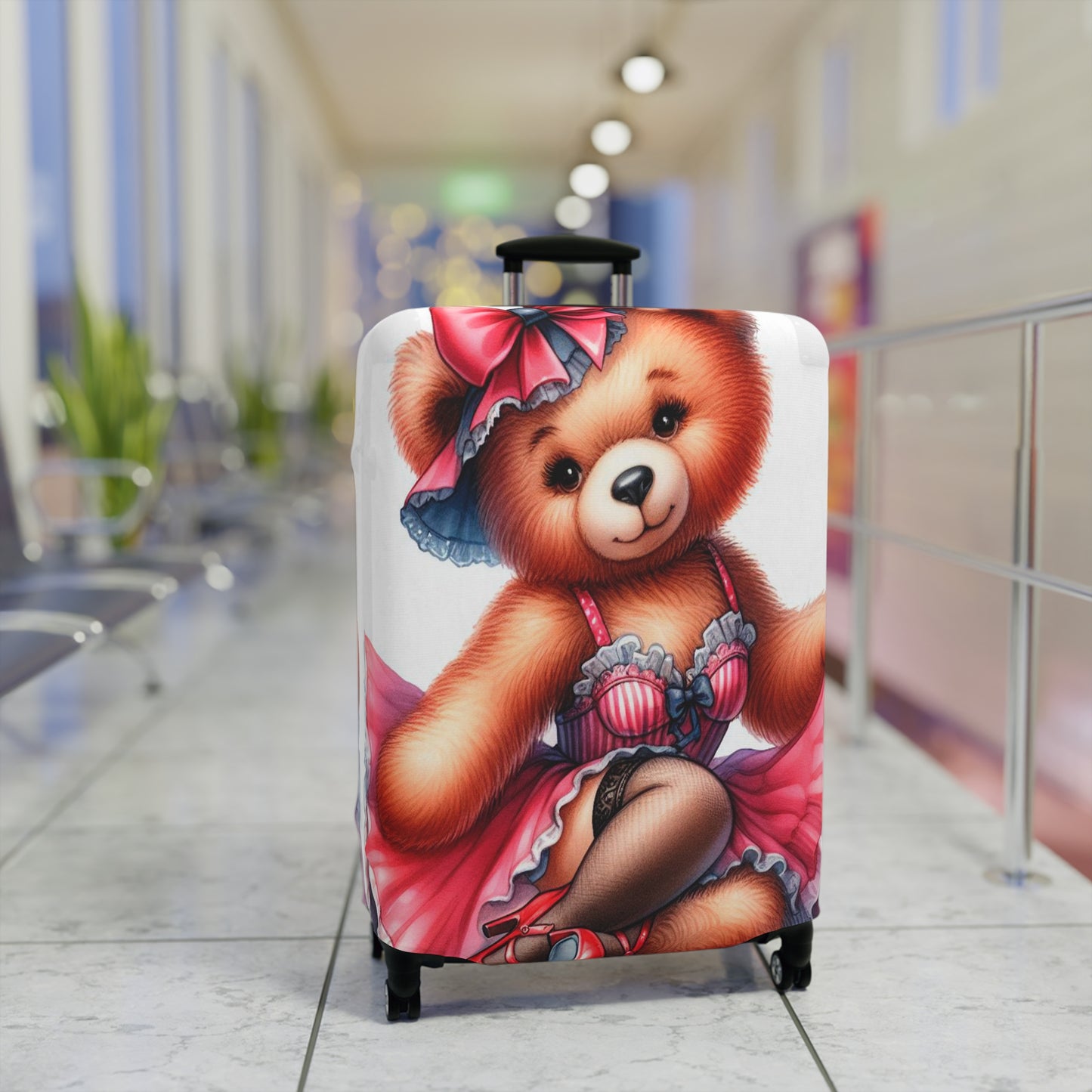 Luggage Cover, Rockabilly, Teddy Bear, awd-3036