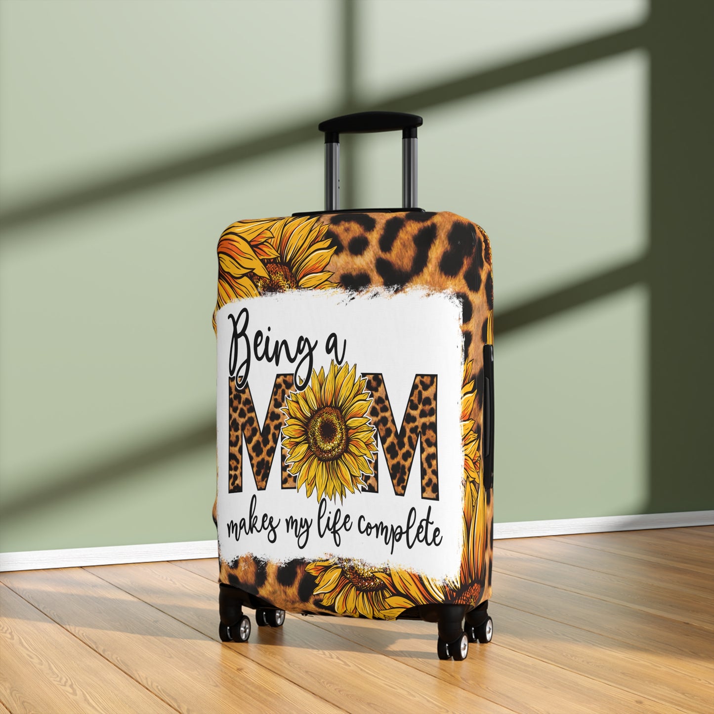 Luggage Cover, Sunflowers, Being a Mom makes my life complete, awd-1745