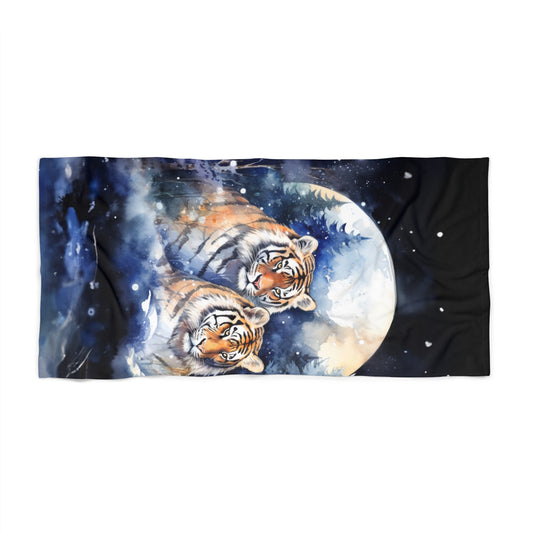 Beach Towel, Tigers, Polycotton Towel, 2 sizes Available