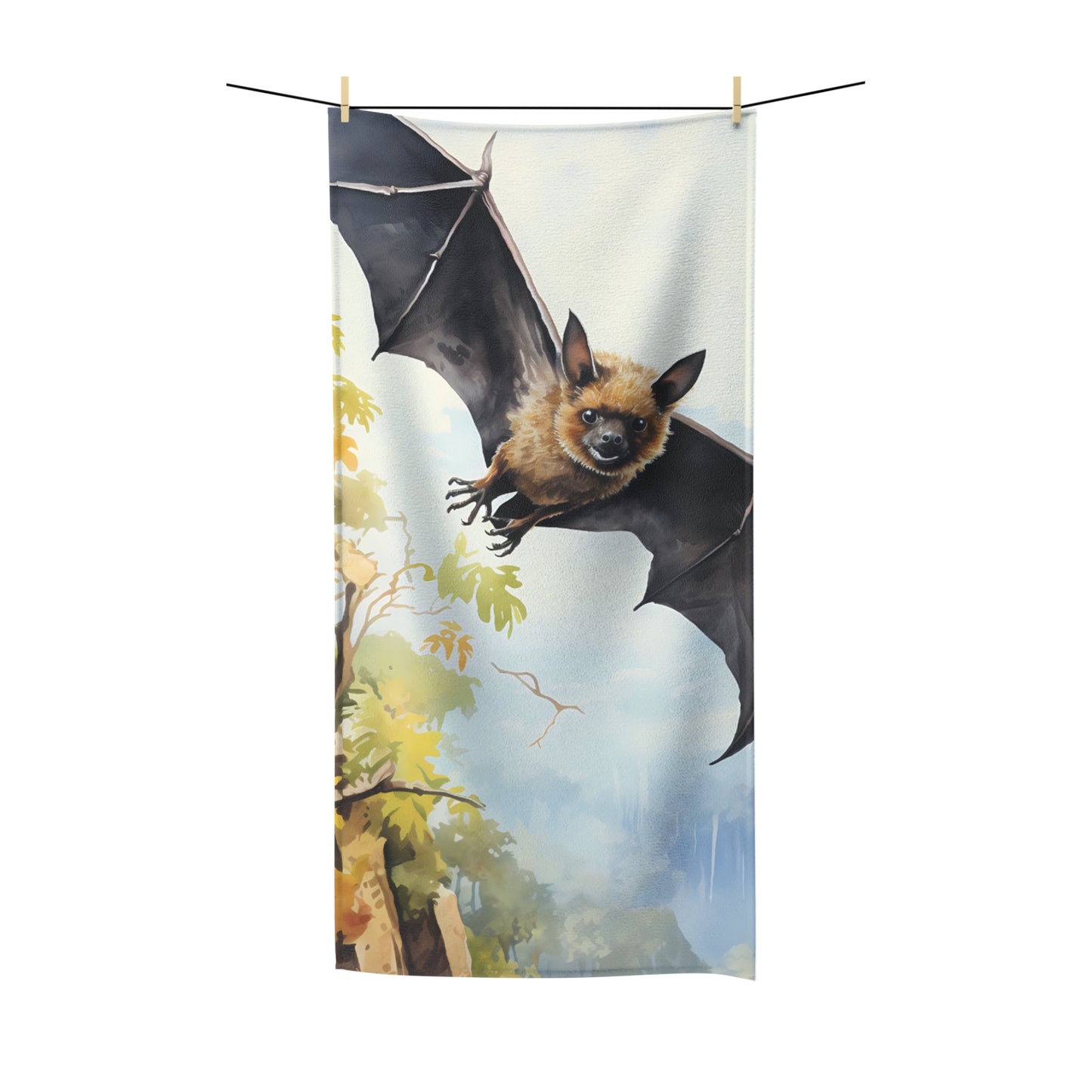 Beach Towel, Australian Animals, Bat, Polycotton Towel