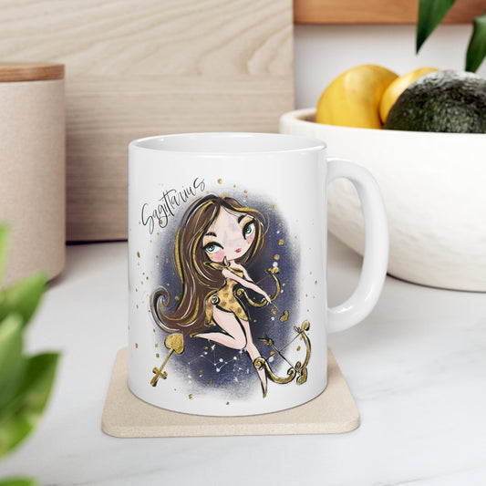 Zodiac Sign, Sagittarius, Ceramic Mug 11oz