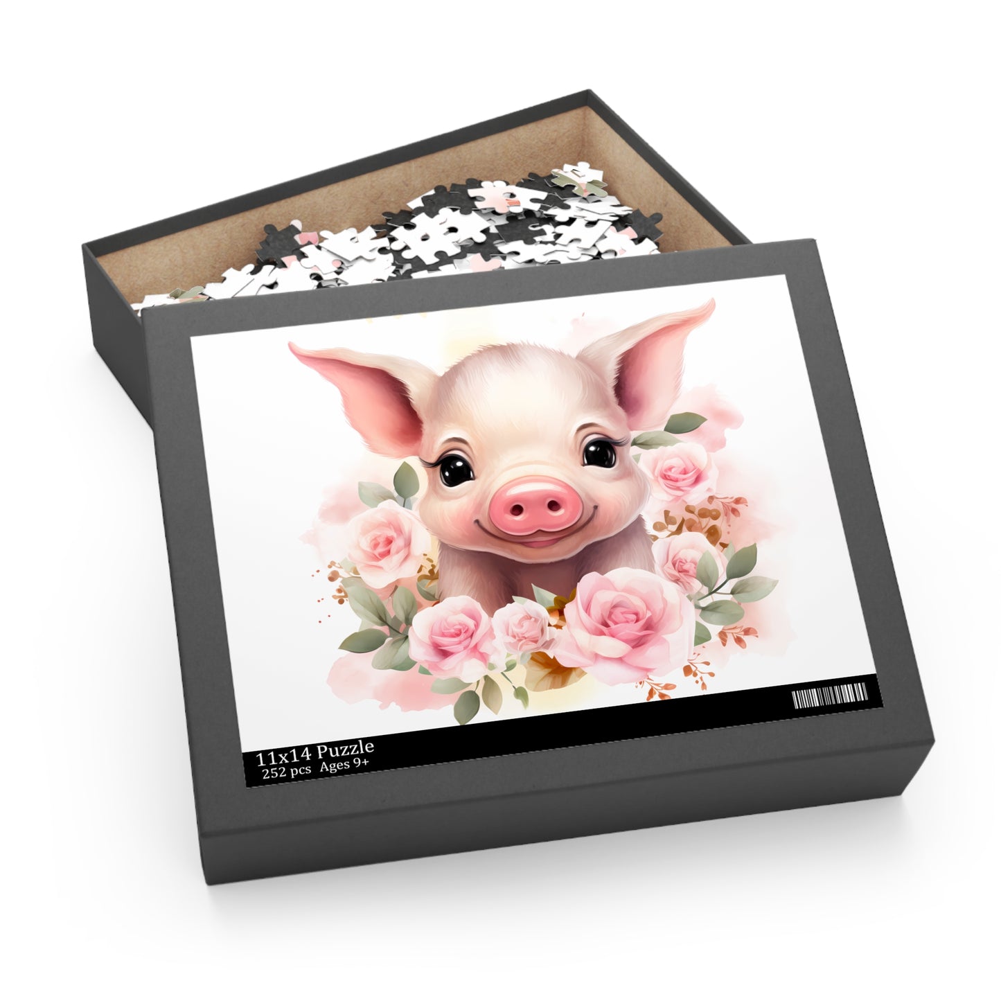 Personalised/Non-Personalised Puzzle, Pig (120, 252, 500-Piece)