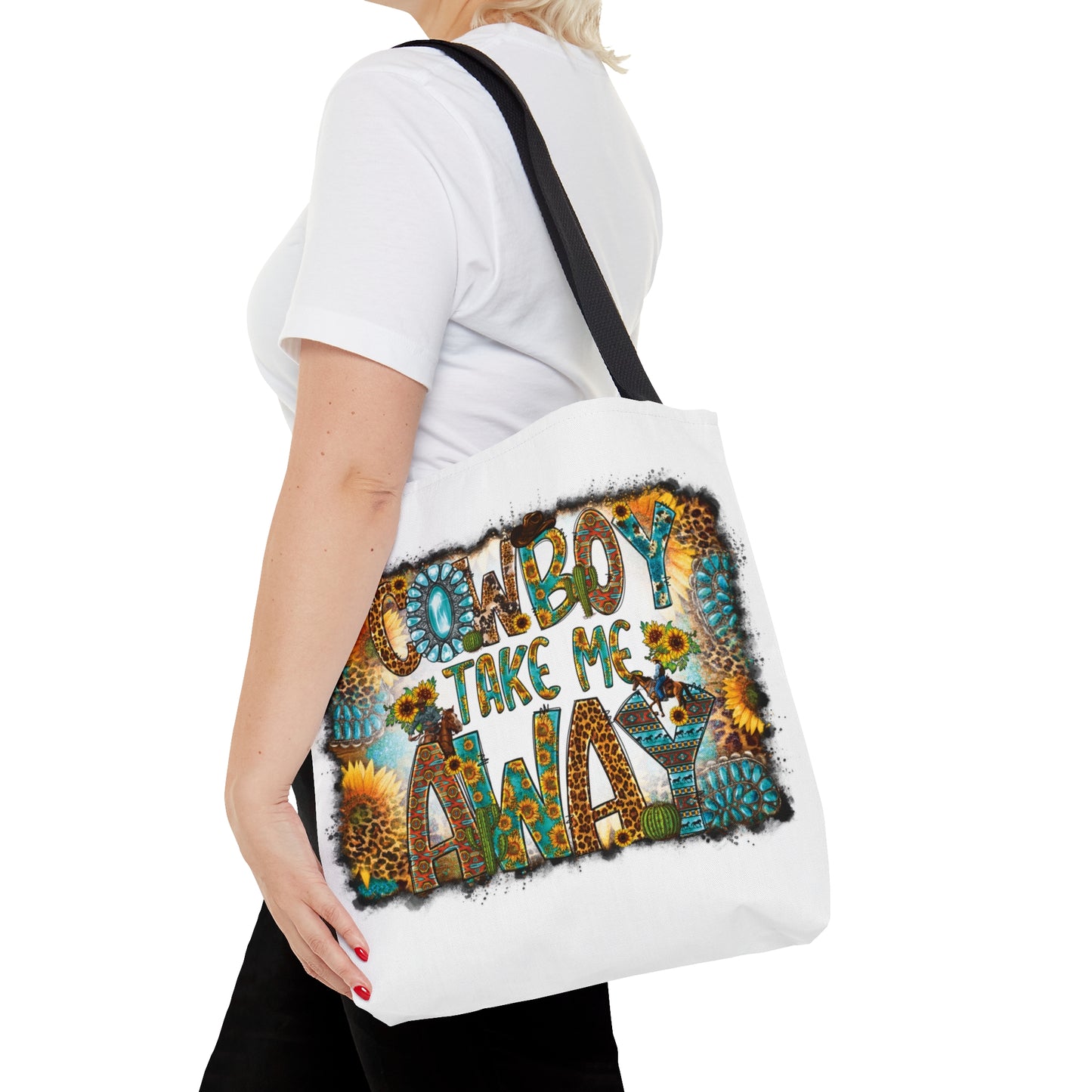 Tote Bag, Western, Cowboy take me away