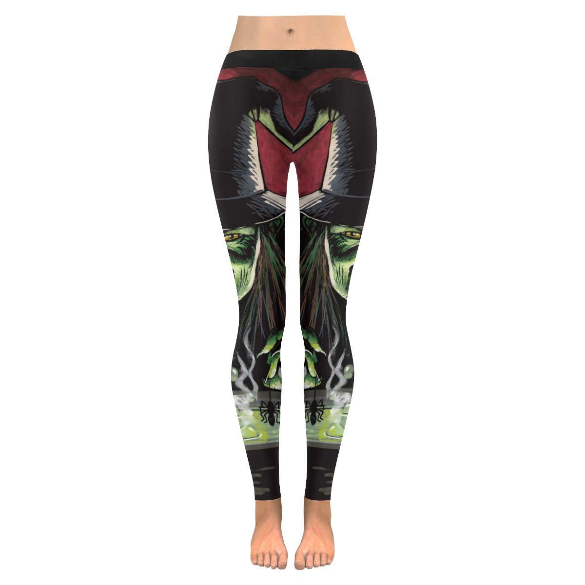 halloween witch Women's Low Rise Leggings (Invisible Stitch)