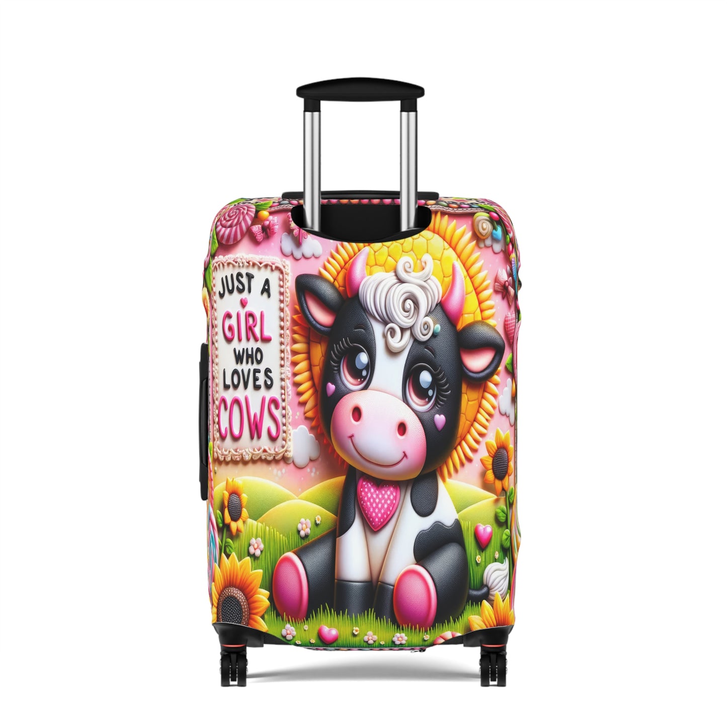 Luggage Cover, Just a Girl who Loves Cows, awd-1801