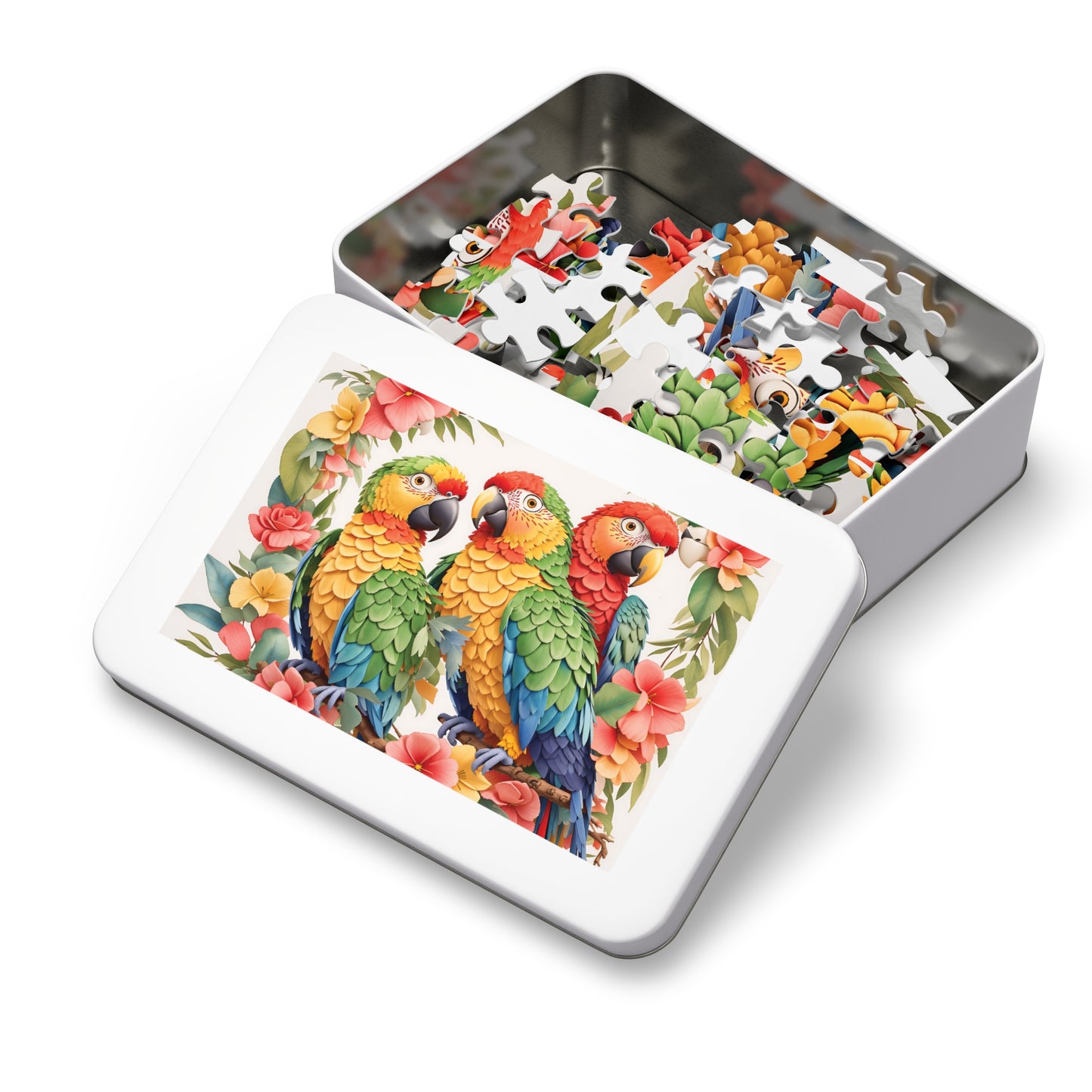 Jigsaw Puzzle, Parrots, Personalised/Non-Personalised (30, 110, 252, 500,1000-Piece)