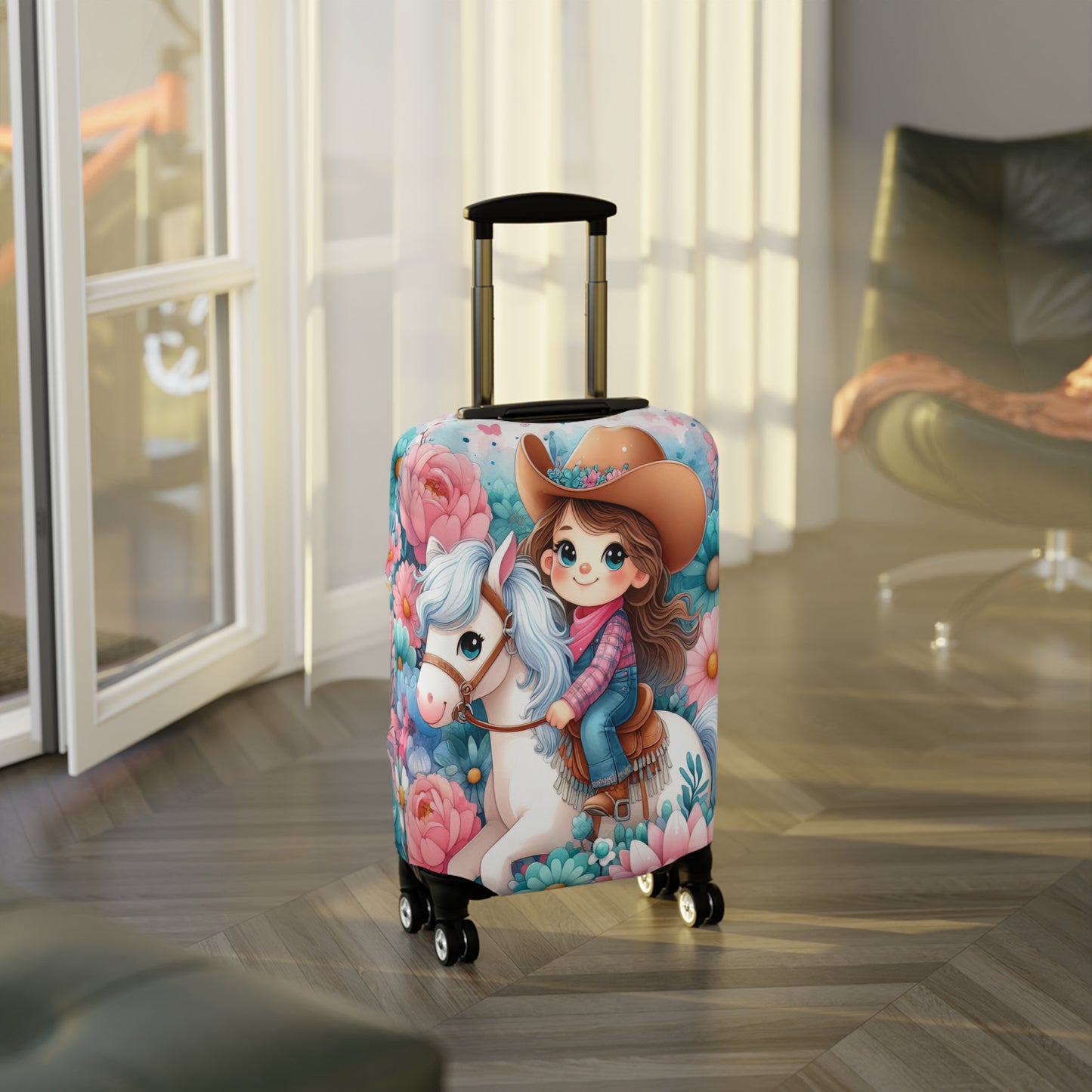 Luggage Cover, Just a Girl who Loves Horses, awd-3072