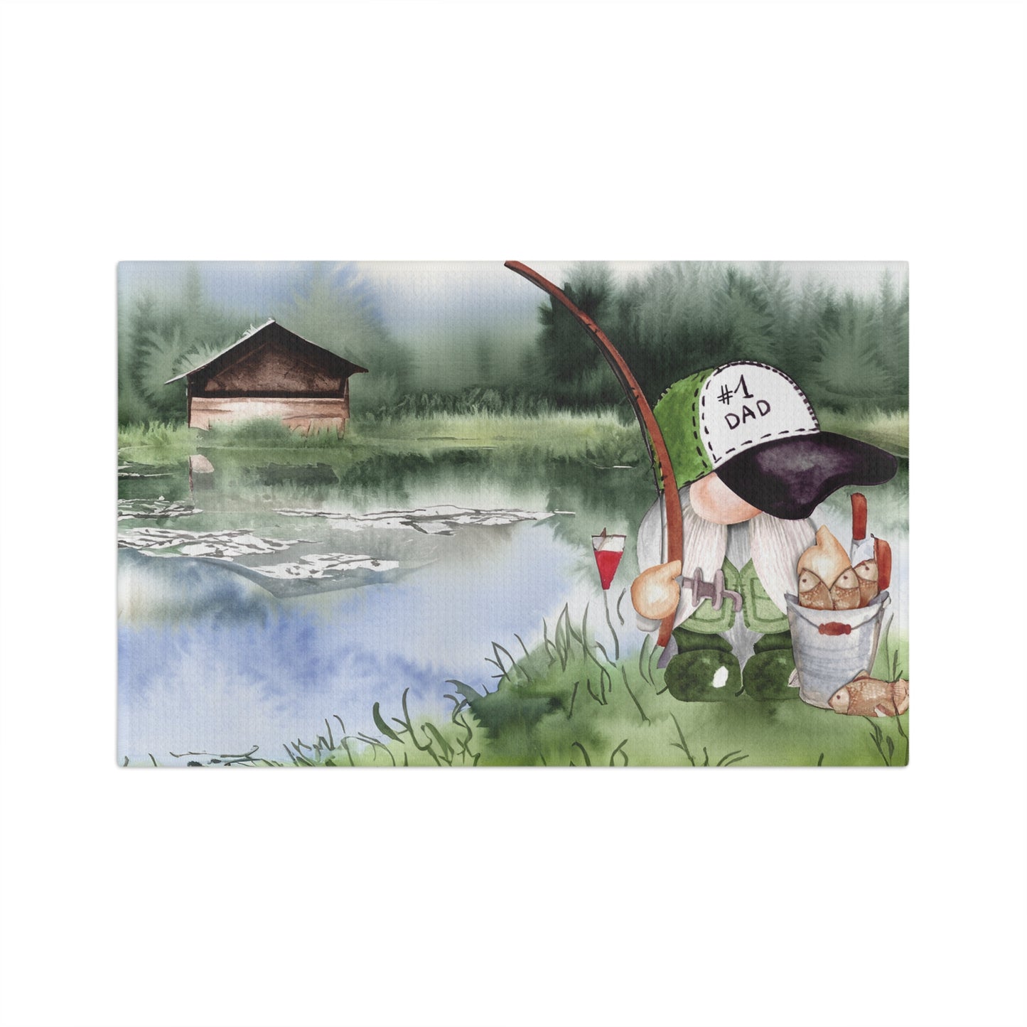 Microfiber Tea Towel Dad Fishing