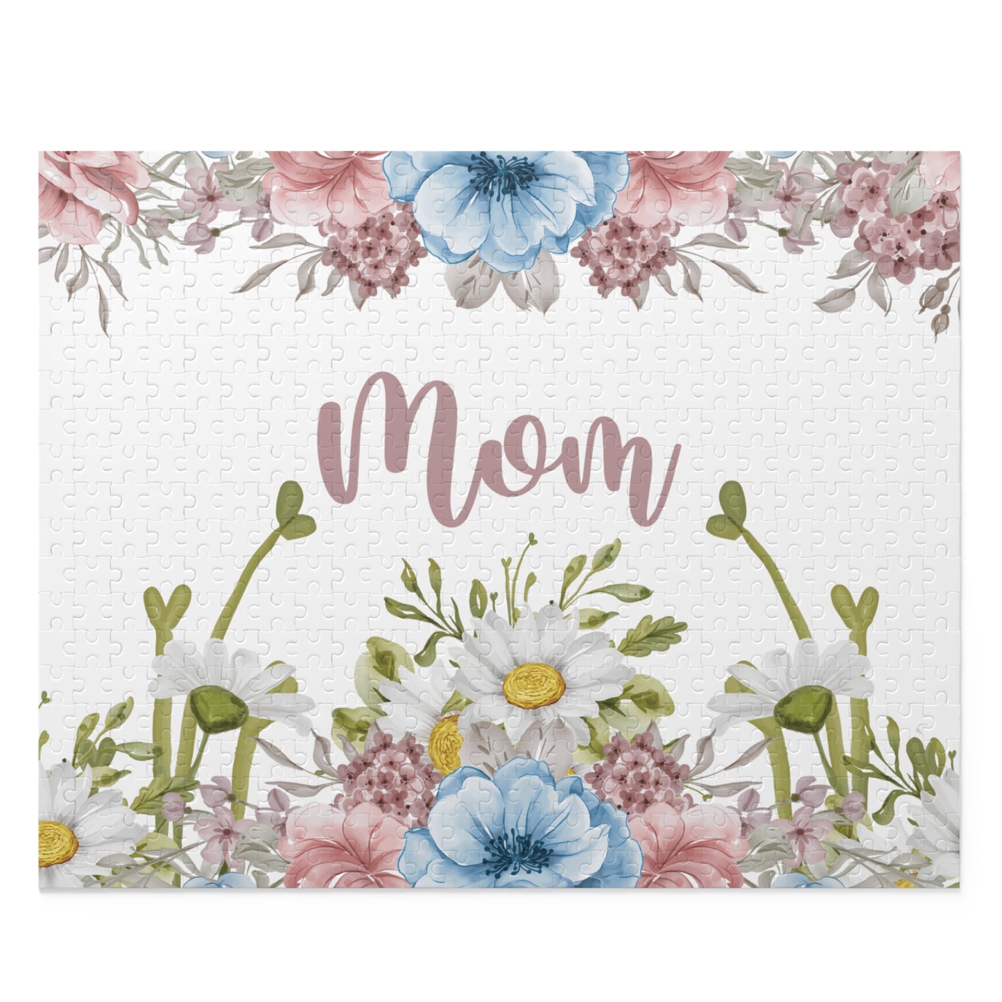 Personalised/Non-Personalised Puzzle, Floral, Mom (120, 252, 500-Piece)