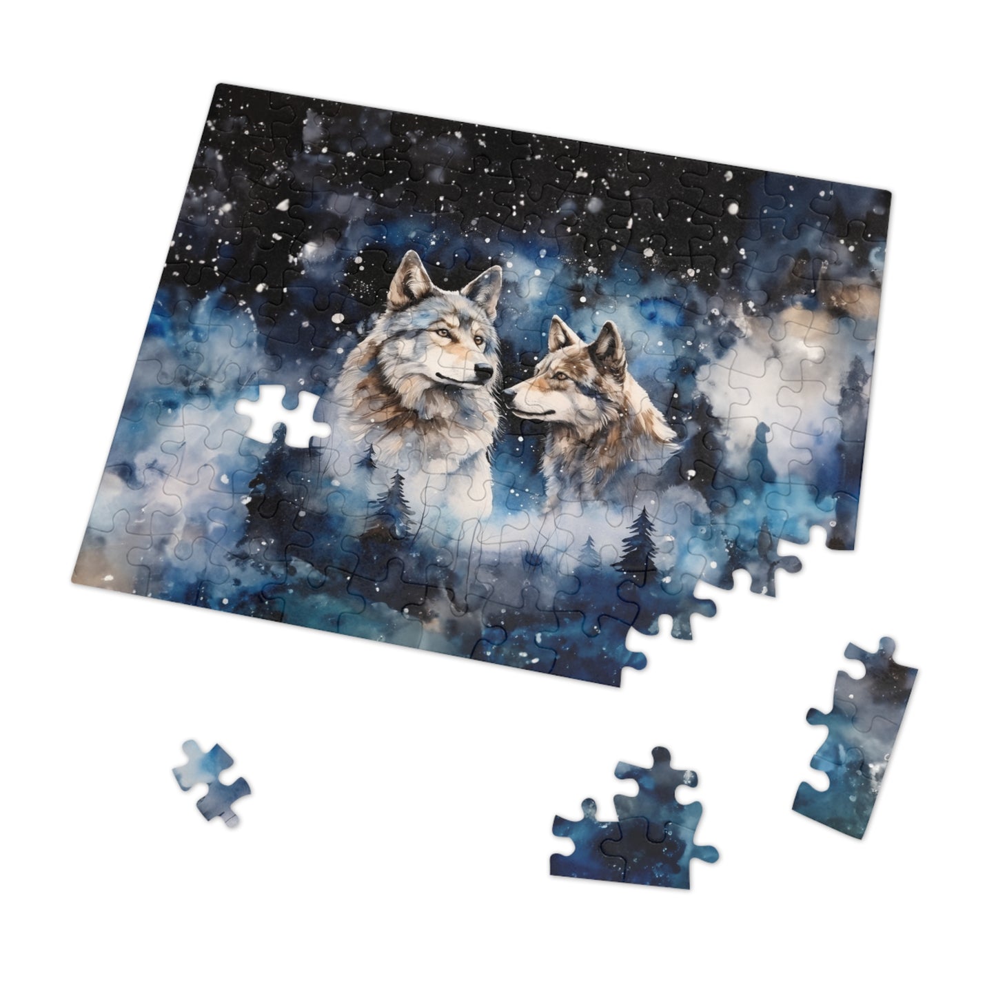 Puzzle, Wolves, Personalised/Non-Personalised (30, 110, 252, 500,1000-Piece) Awd-547