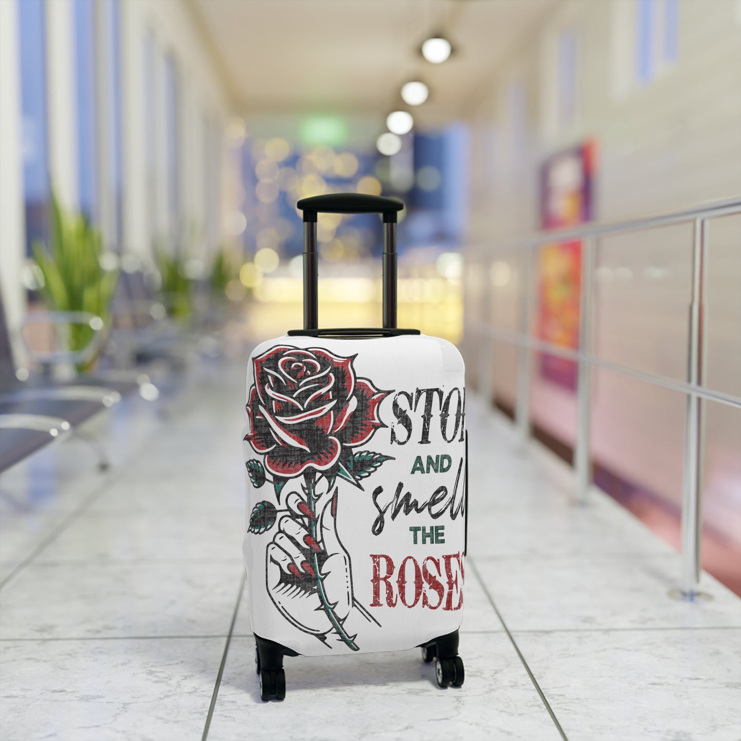 Luggage Cover, Stop and Smell the Roses, awd-1656