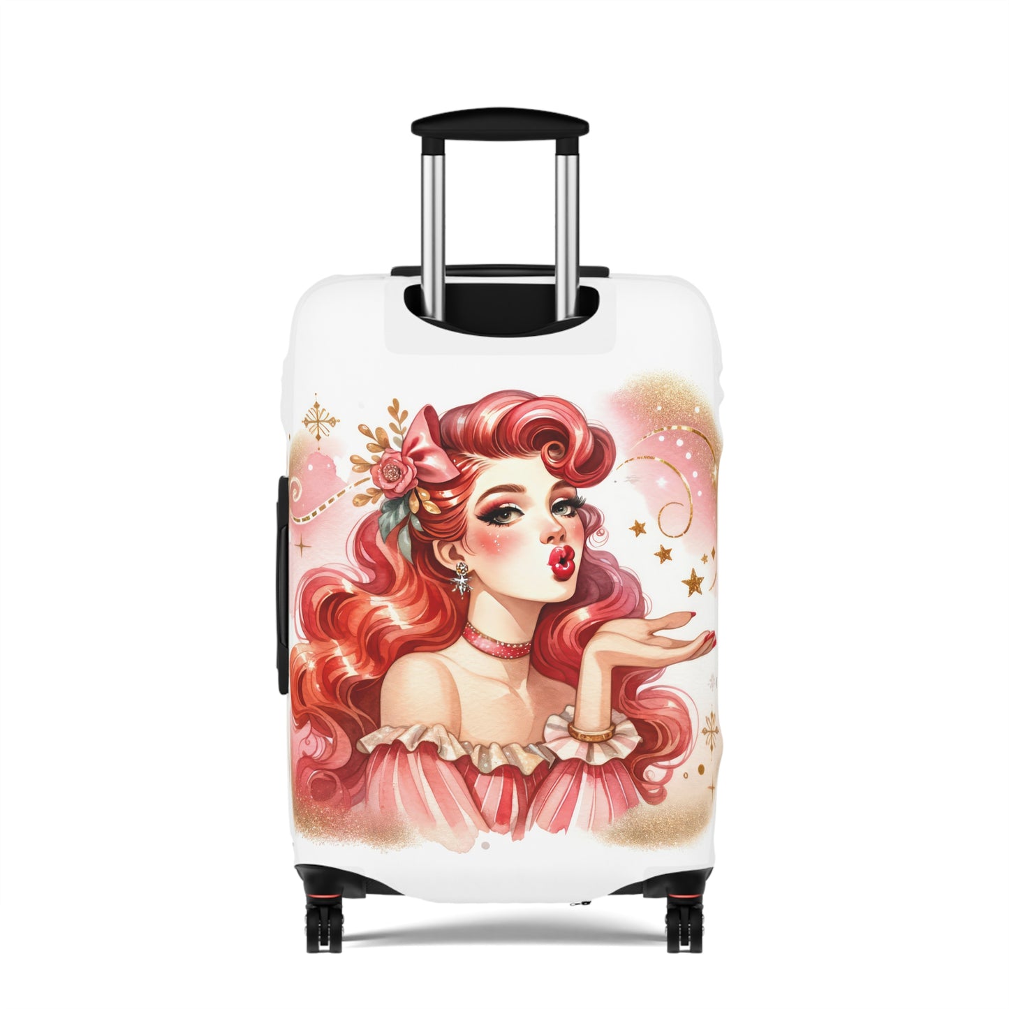 Luggage Cover, Coquette Girl Red Hair, awd-1470