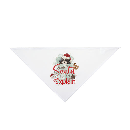 Bandana, Dear Santa I can Explain, Christmas Pet Bandana