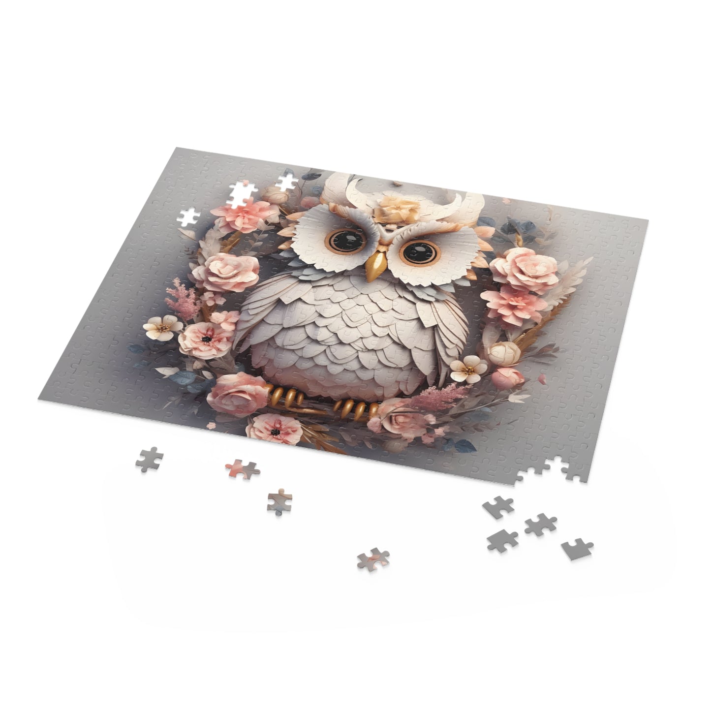 Personalised/Non-Personalised Puzzle, Owl (120, 252, 500-Piece)