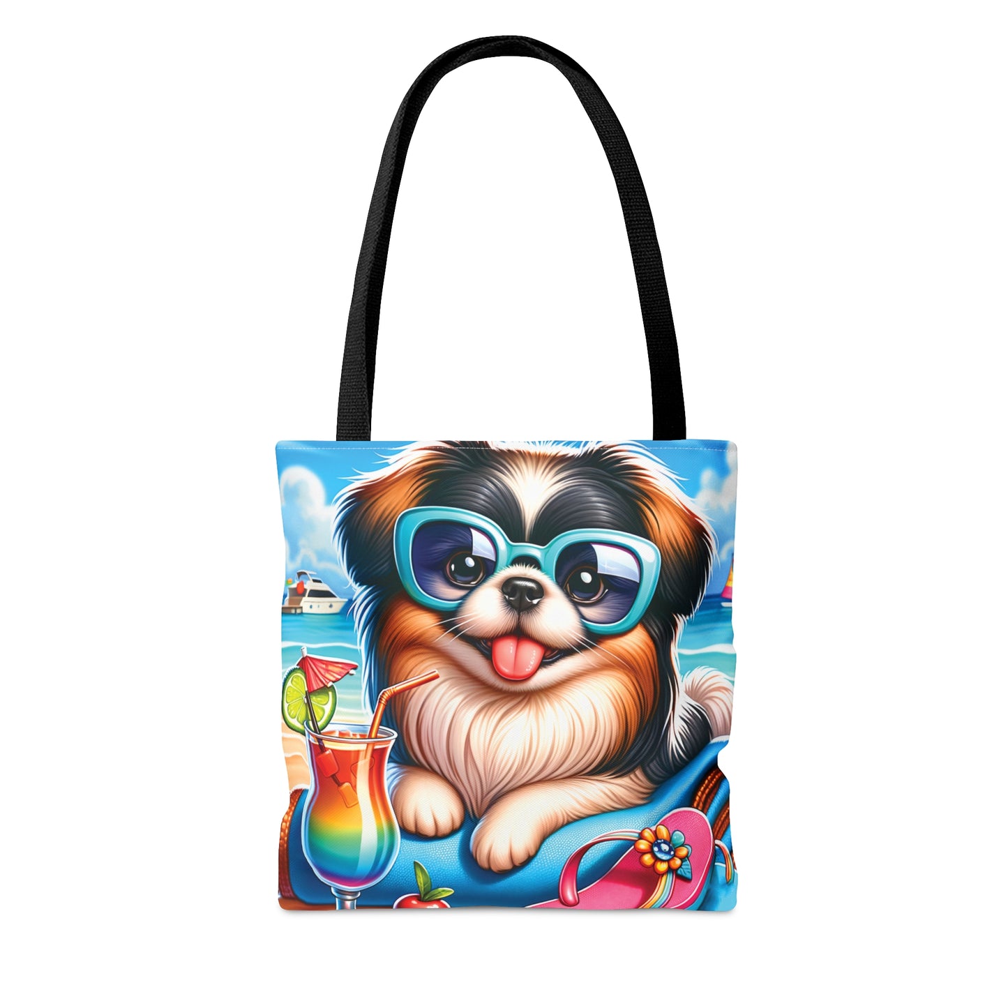 Tote Bag, Dog on Beach, Pekinese, Tote bag,  awd-1230