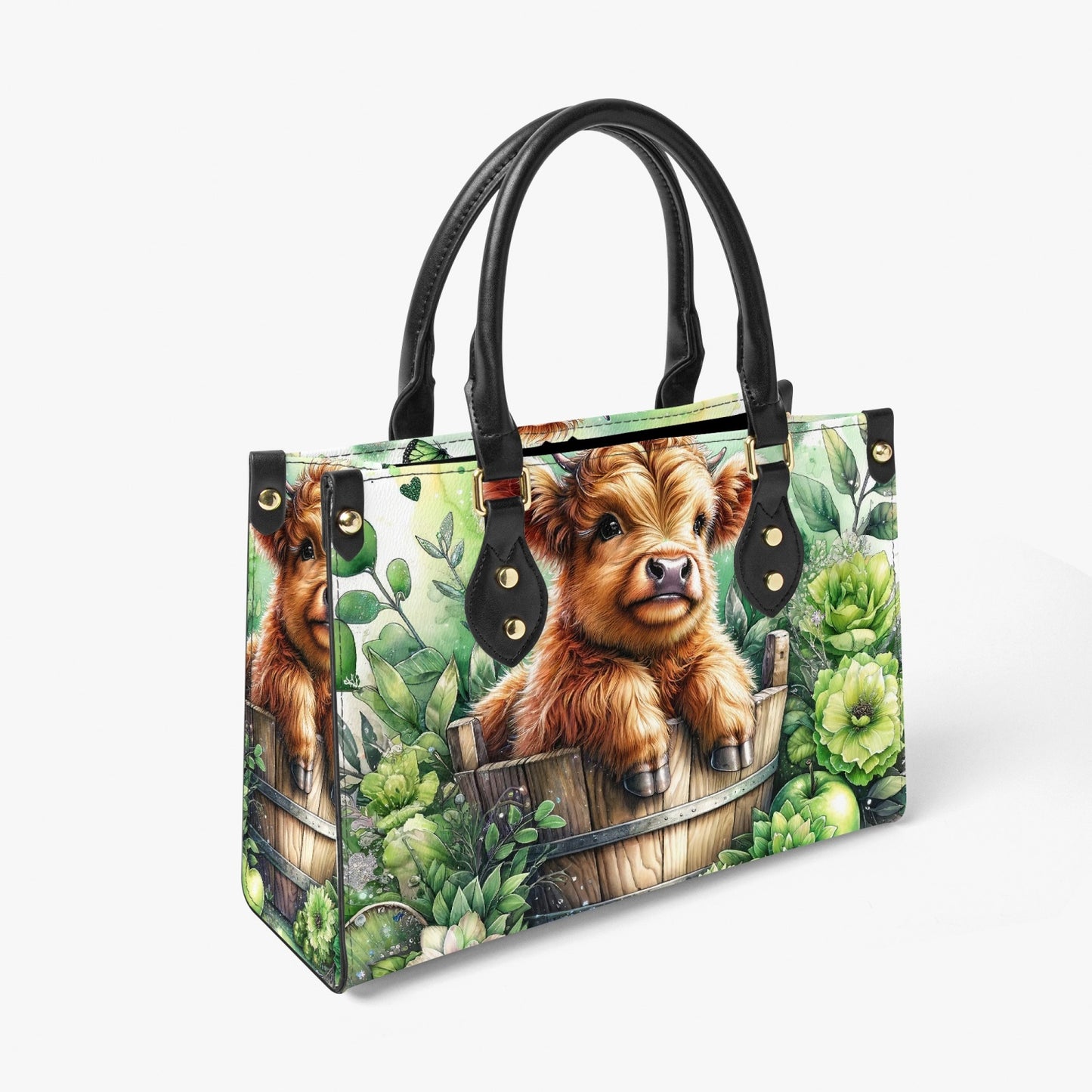 Women's Tote Bag - Long Strap - Highland Cow