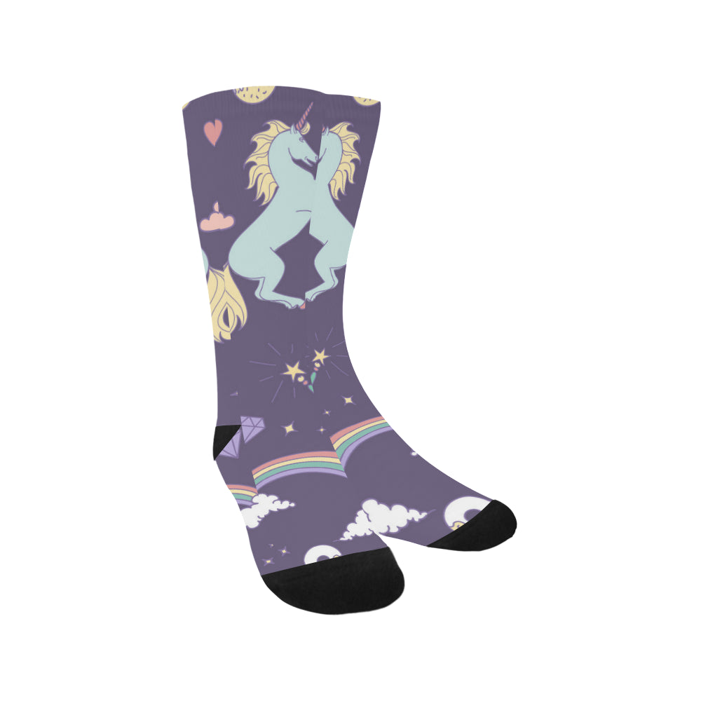Magic seamless pattern with unicorn Trouser Socks
