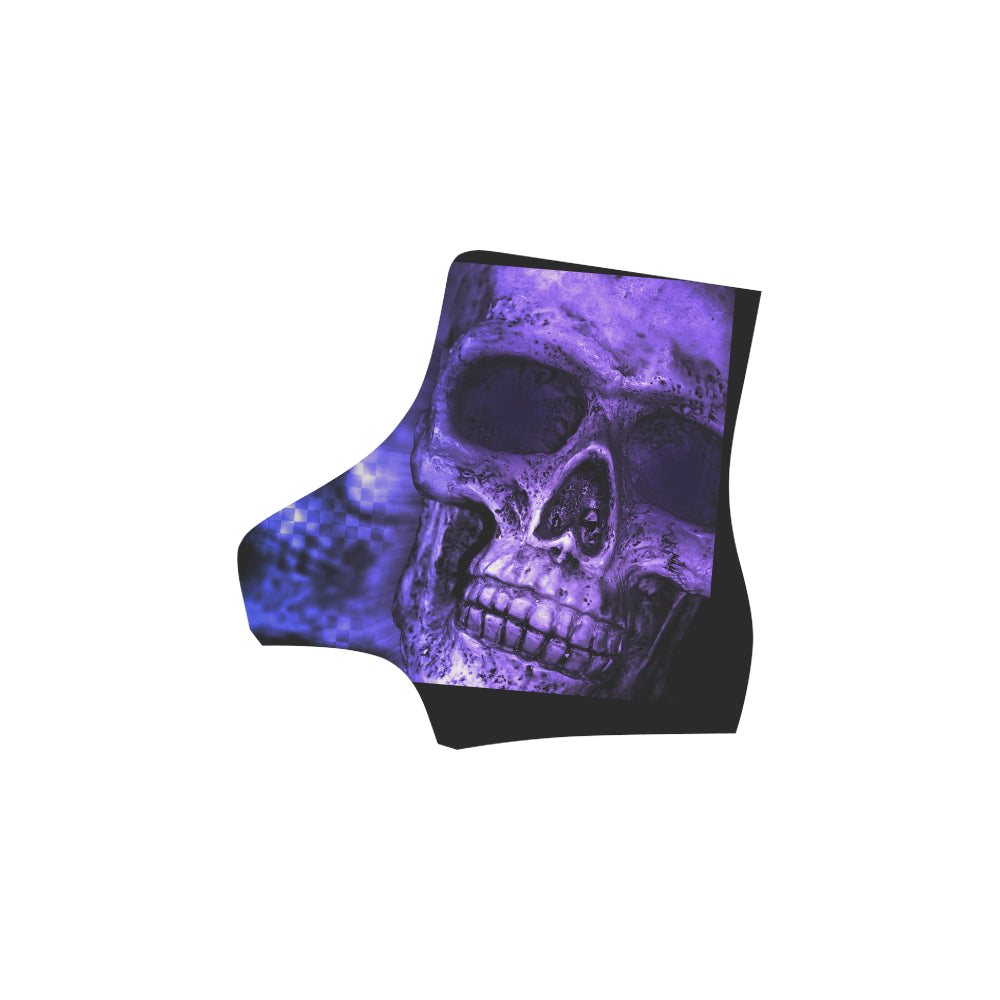 purple skull Martin Boots For Women Model 1203H