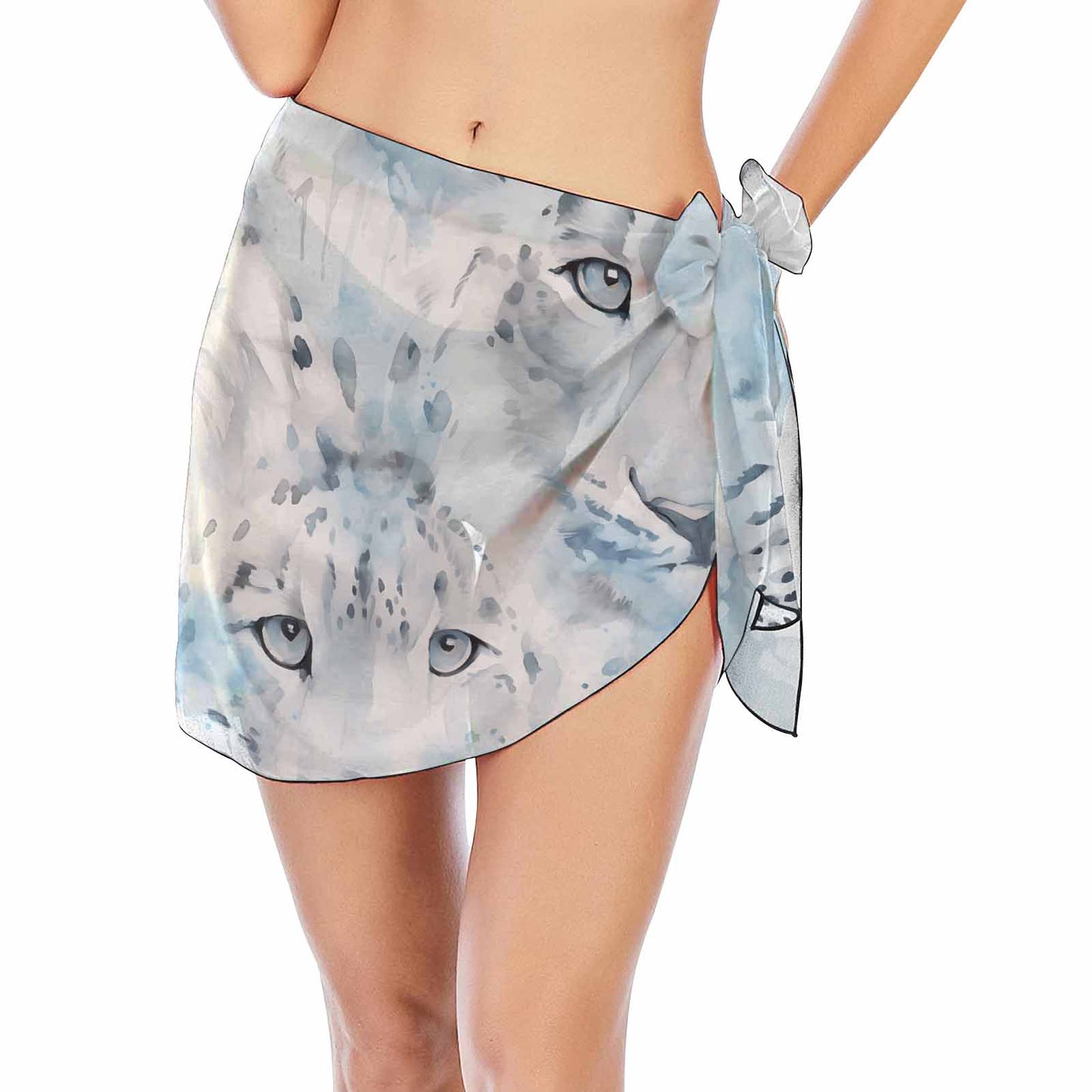 Snow Leopard  Women's Beach Sarong Wrap