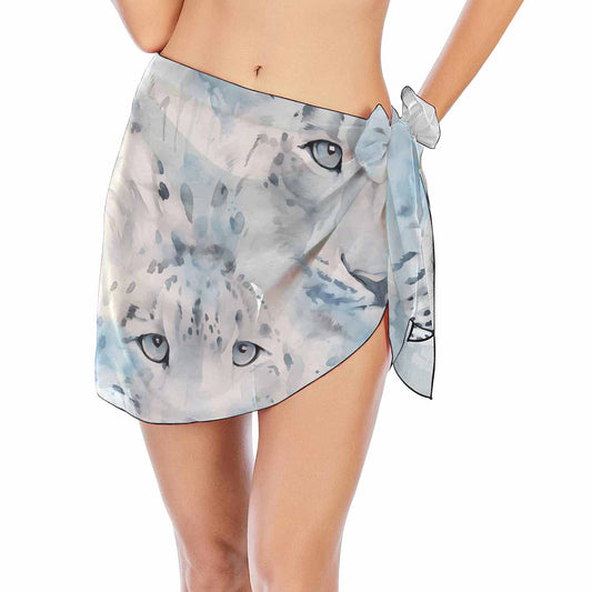 Snow Leopard  Women's Beach Sarong Wrap