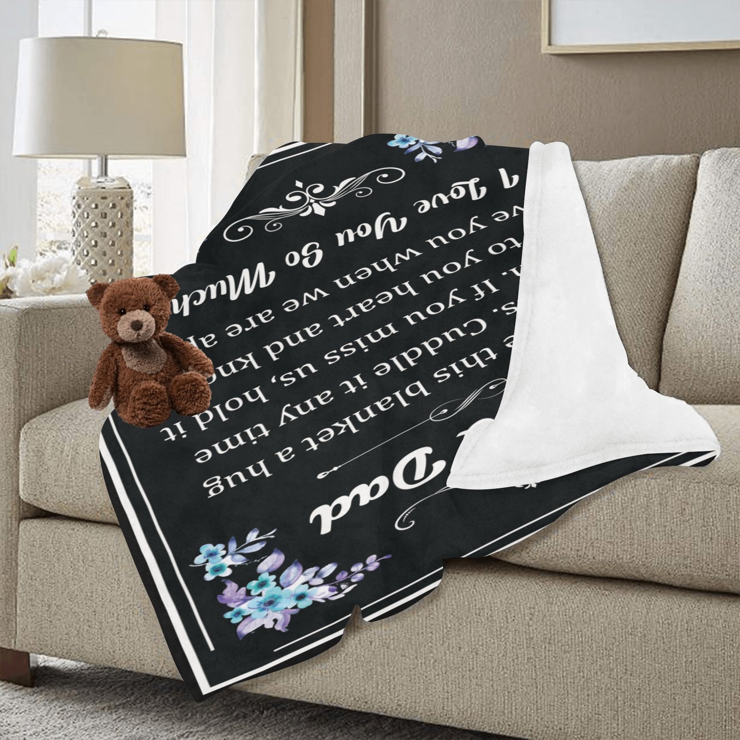 Mom and Dad Ultra-Soft Micro Fleece Blanket 50"x60" (Thick)