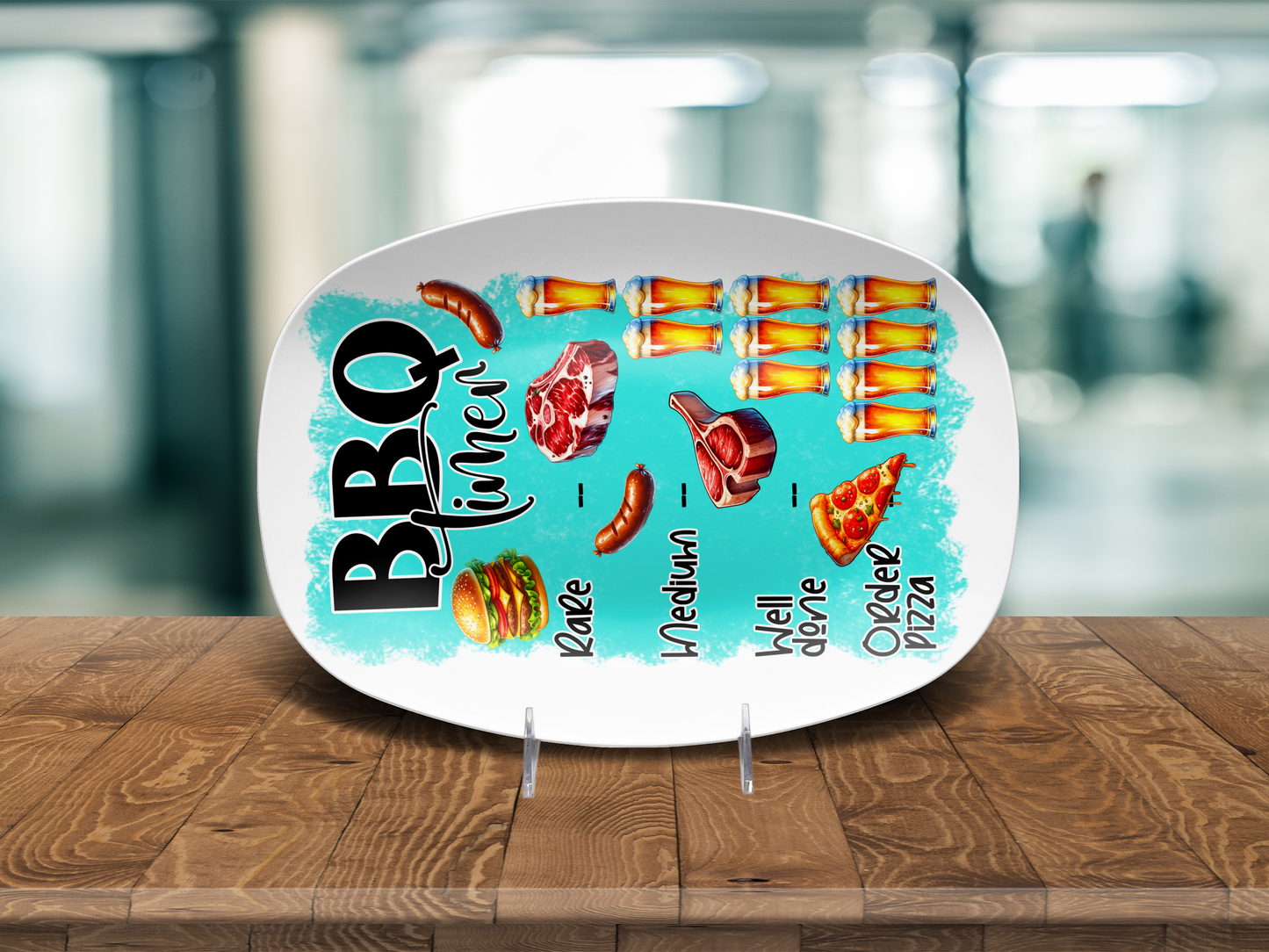 BBQ Timer 10" x 14" BBQ Platter