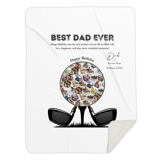 Fleece Blanket - Dad, Grandpa, Golf Blanket