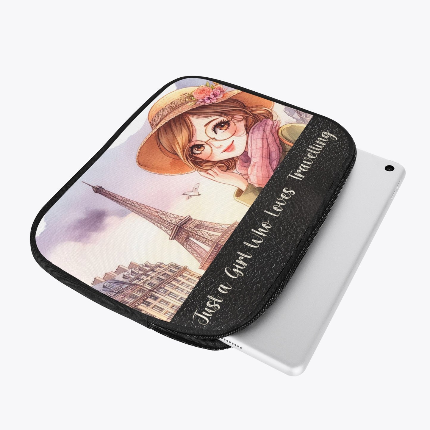 Tablet Sleeve - Just a Girl Who Loves Travelling