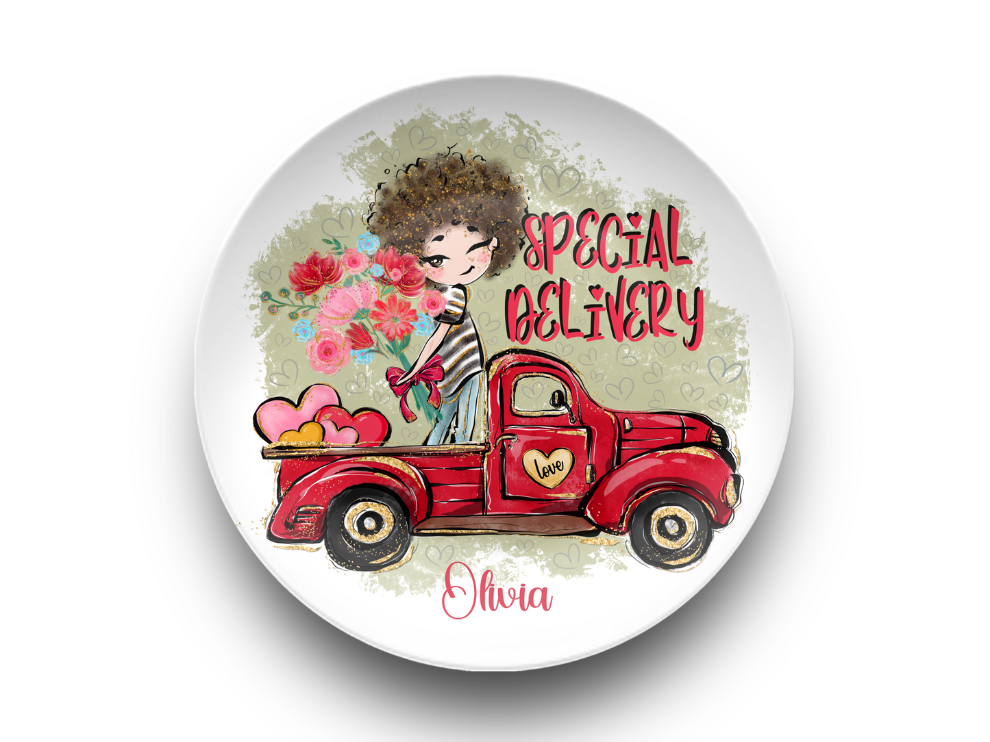 Valentine's Day Gift, Custom Valentine's Plate, Romantic Dinnerware, Personalized Love Plate, Unique Valentine's Gift