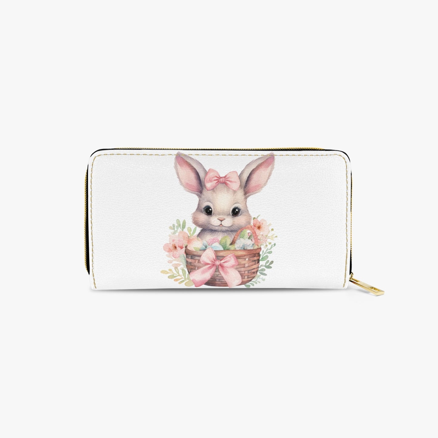 Long Type Zipper Purse, Easter, Rabbit, awd-1346