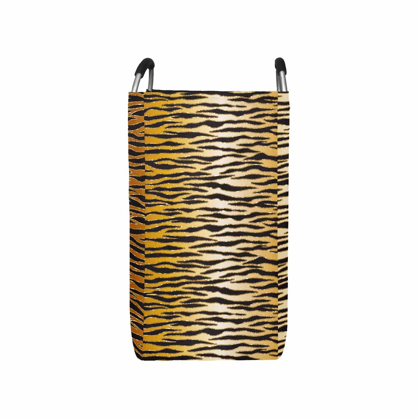 Glitter Gold Animal Print  Square Laundry Basket