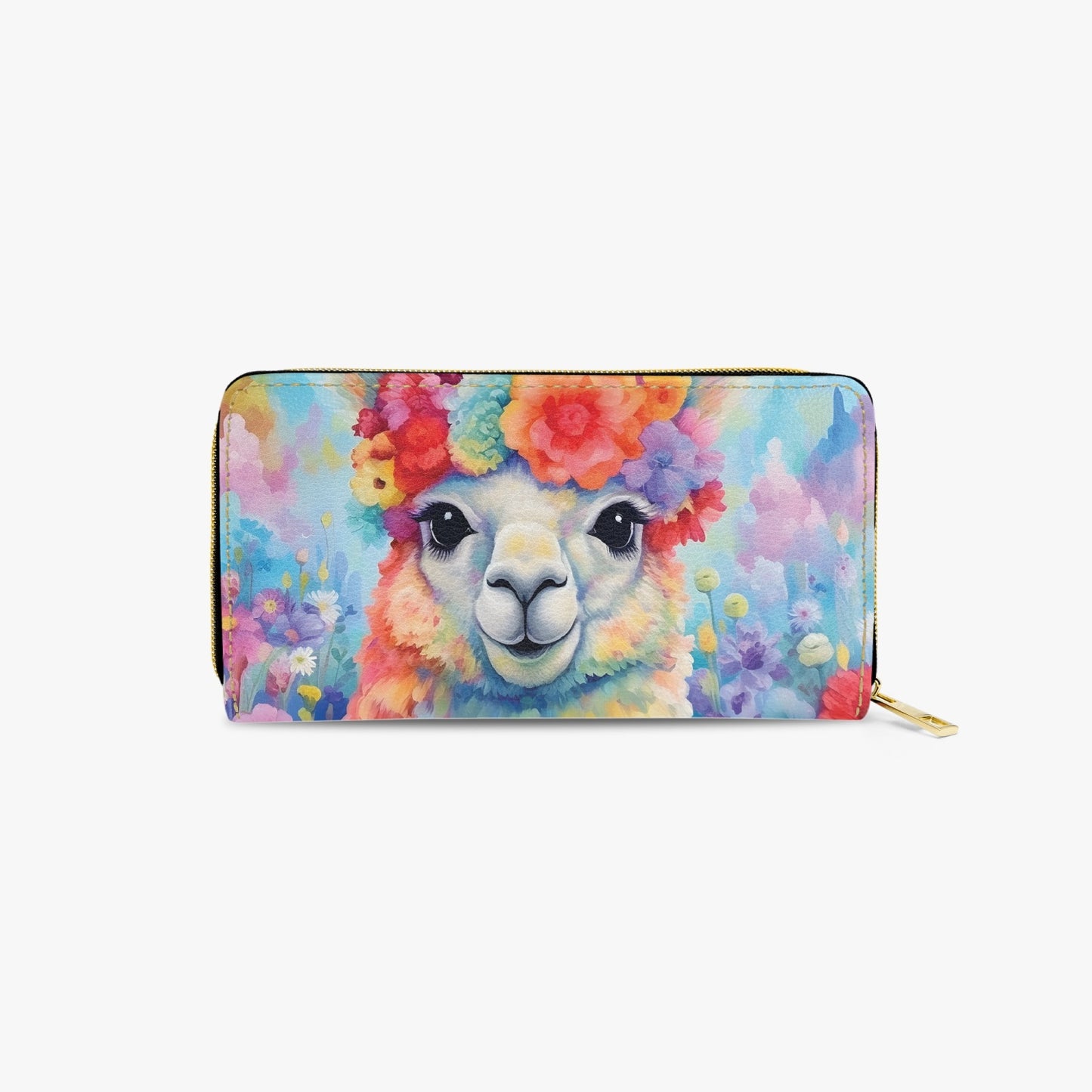 Long Type Zipper Purse - Llama