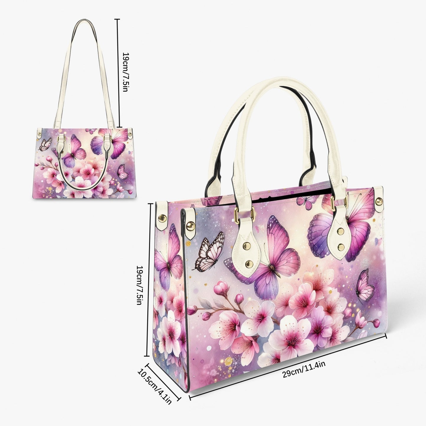 Women's Tote Bag - Long Strap - Butterfly Dreams