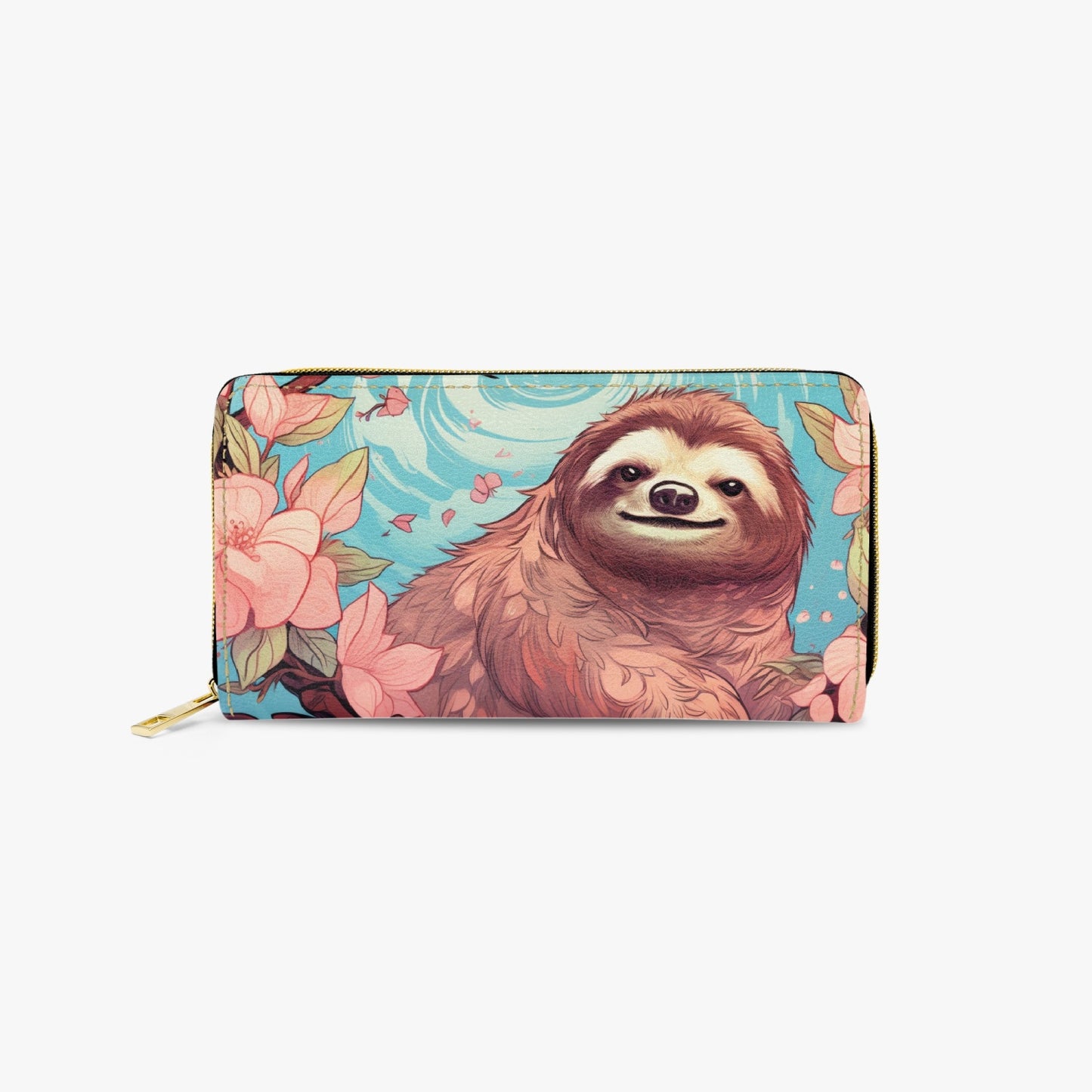 Long Type Zipper Purse - Sloth